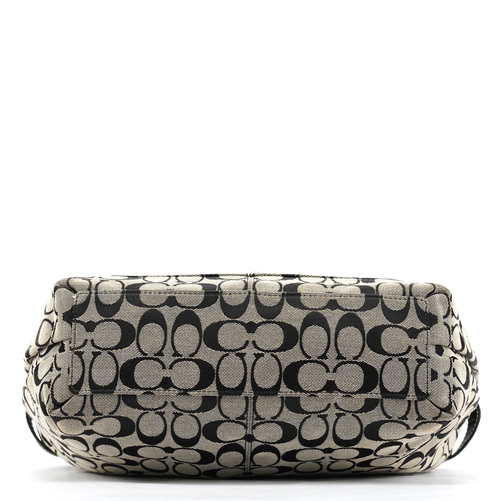 F14691 Grey Black Signature Penelope Hobo Bag
