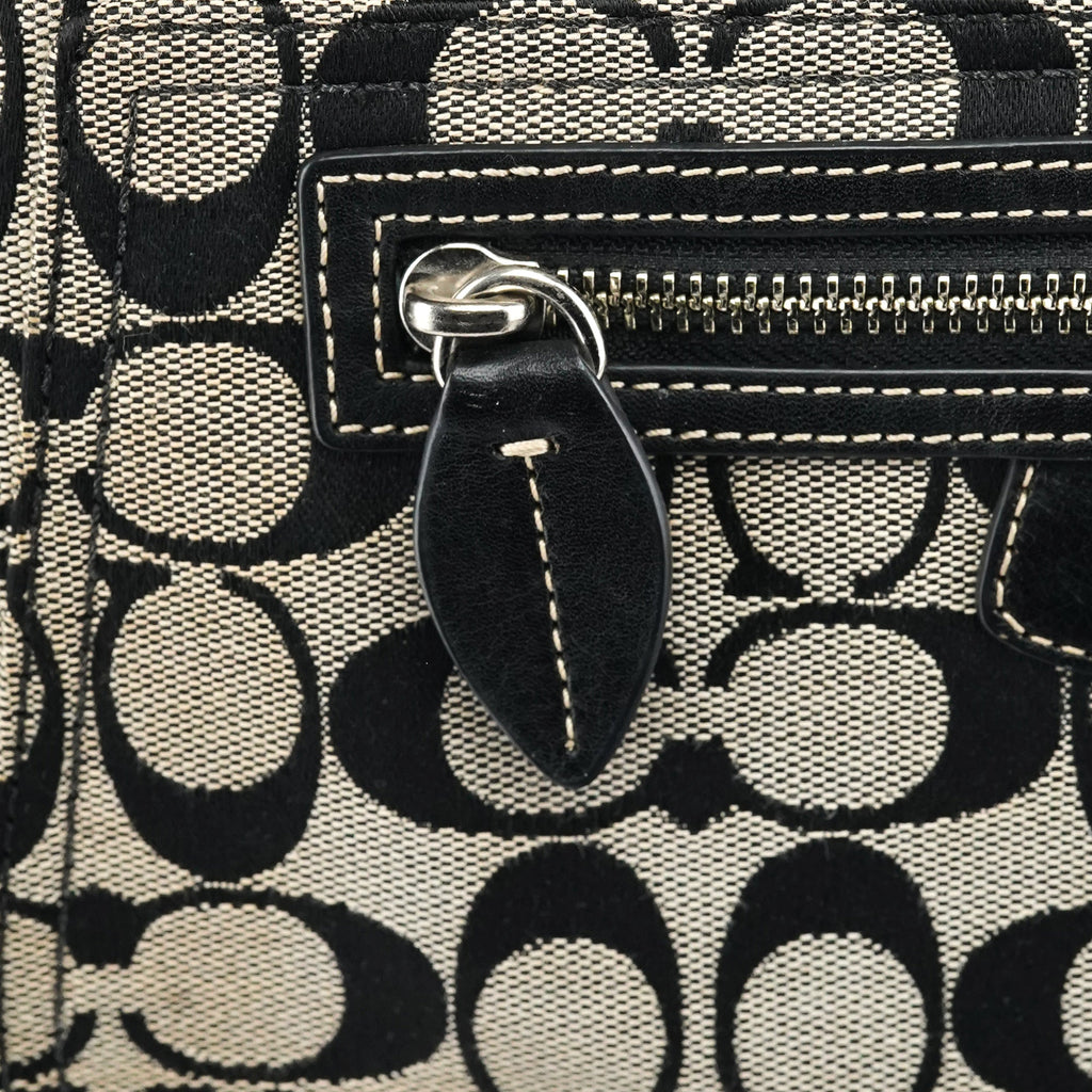 F14691 Grey Black Signature Penelope Hobo Bag