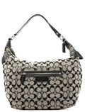 F14691 Grey Black Signature Penelope Hobo Bag