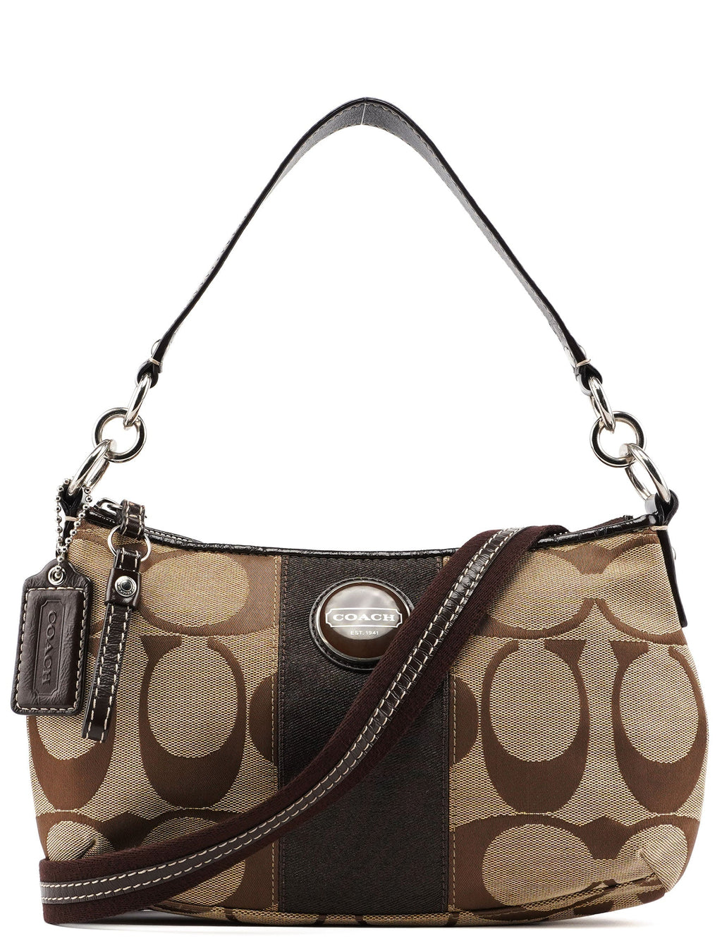 F15111 Beige Signature C 2-Way Shoulder Bag