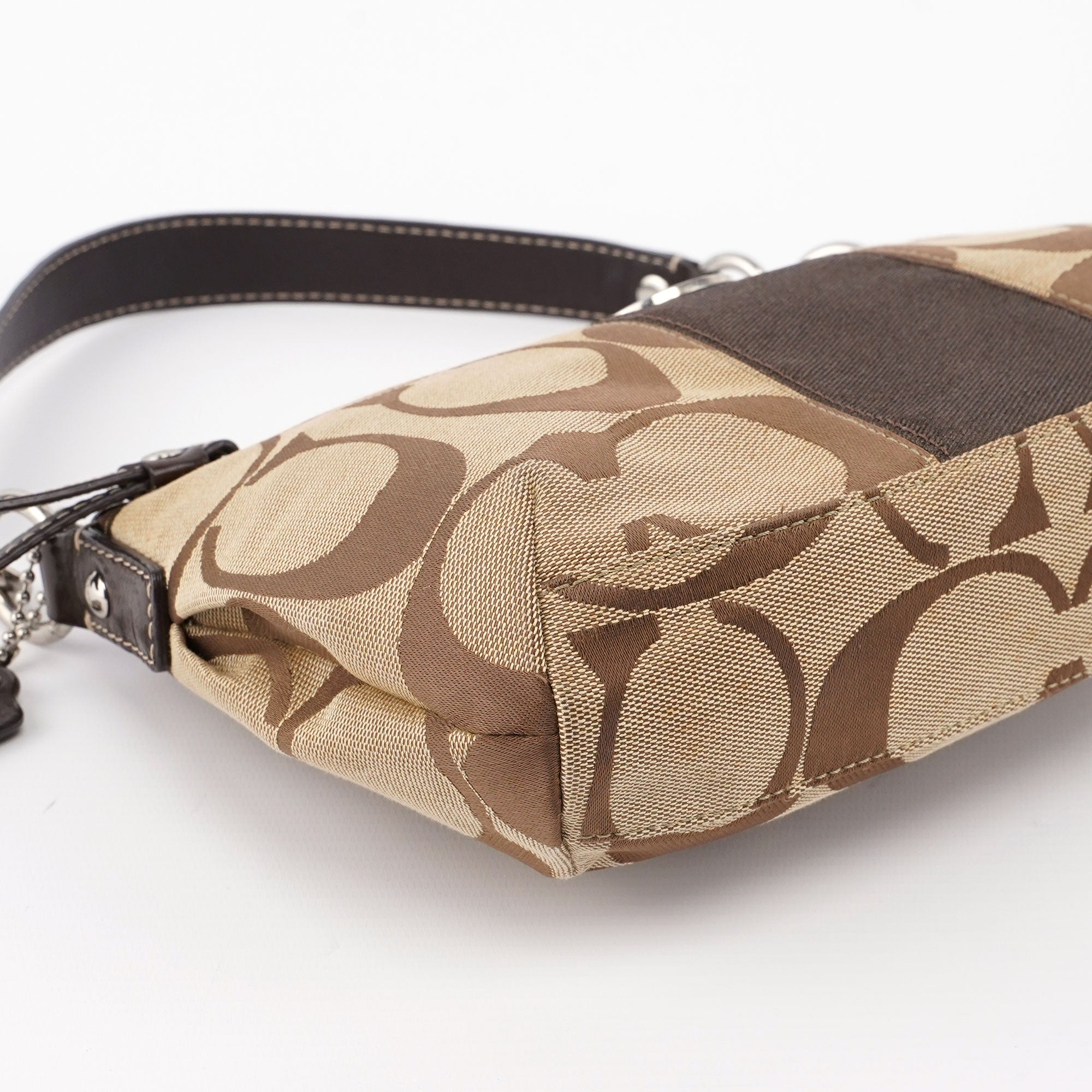 F15111 Beige Signature C 2-Way Shoulder Bag