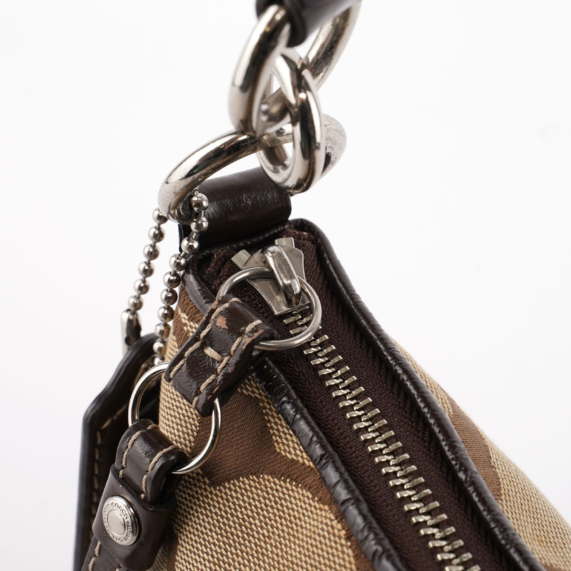 F15111 Beige Signature C 2-Way Shoulder Bag