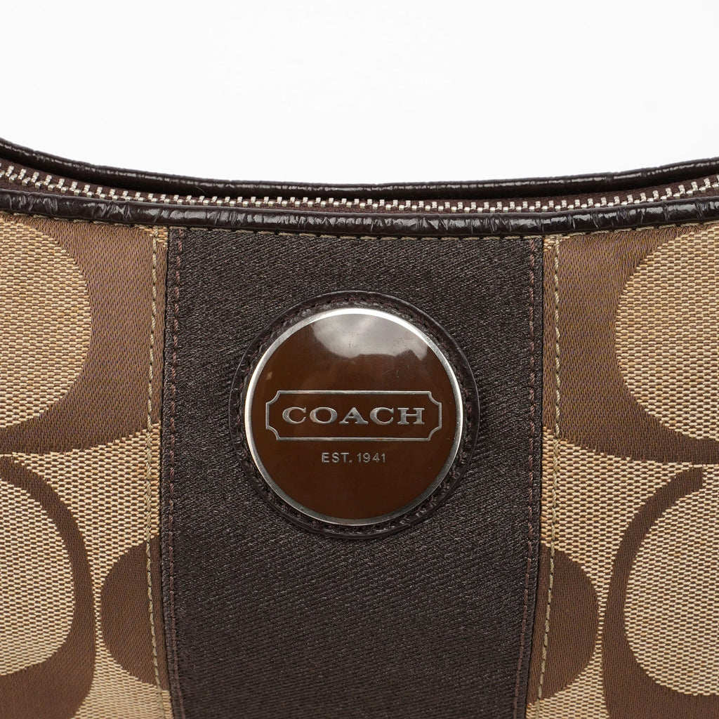 F15111 Beige Signature C 2-Way Shoulder Bag