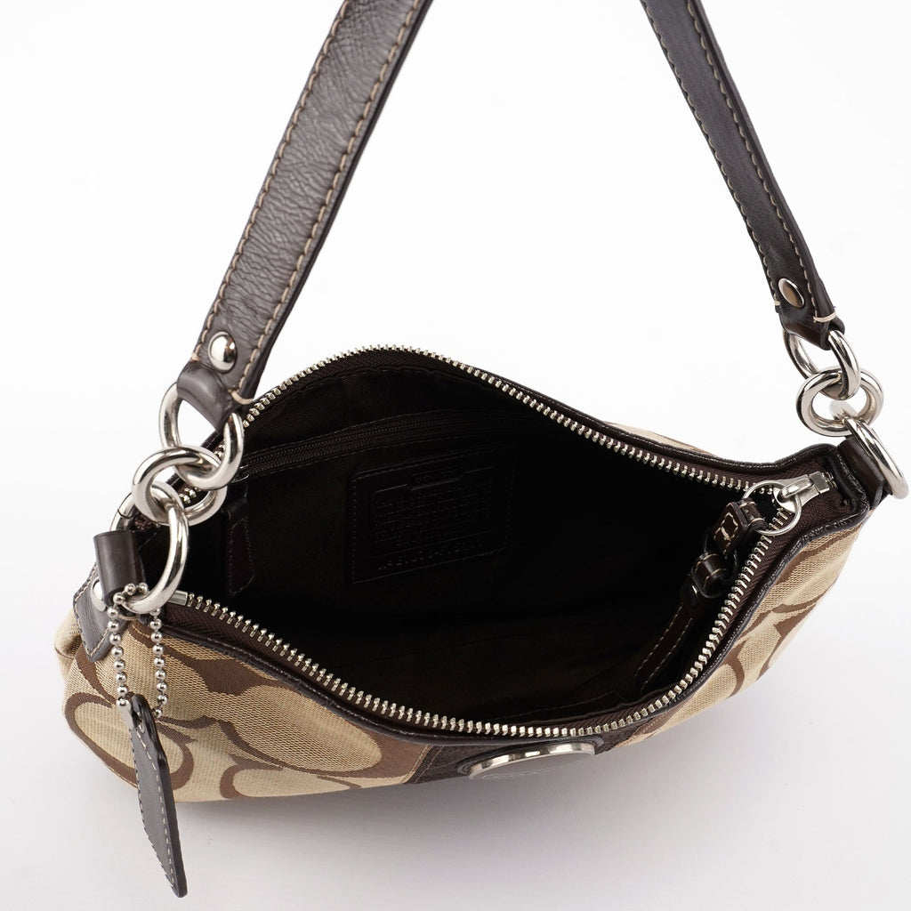F15111 Beige Signature C 2-Way Shoulder Bag