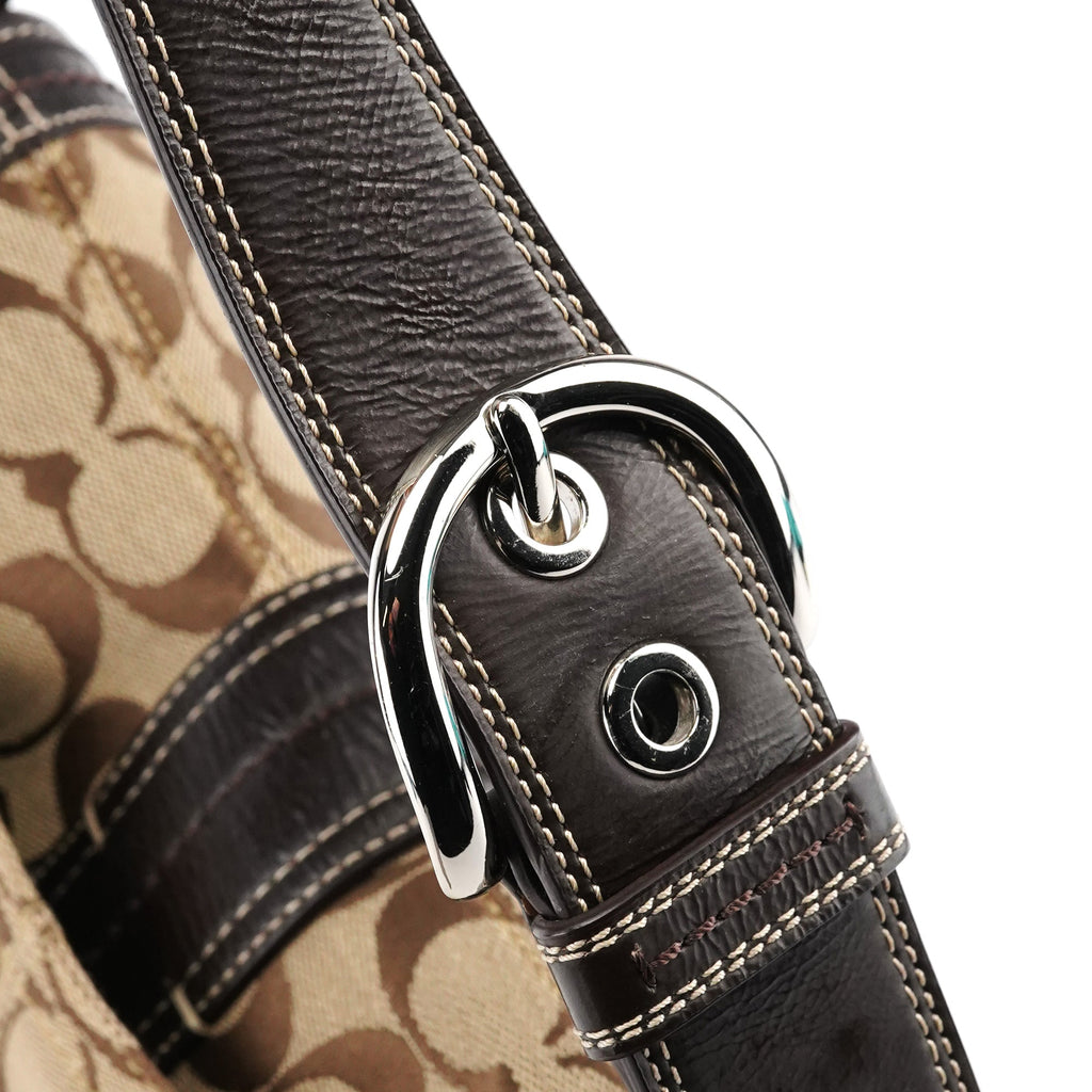 F15203 Beige Signature Soho Shoulder Bag