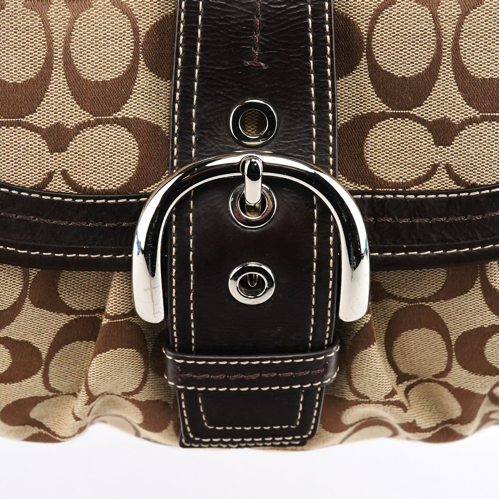 F15203 Beige Signature Soho Shoulder Bag