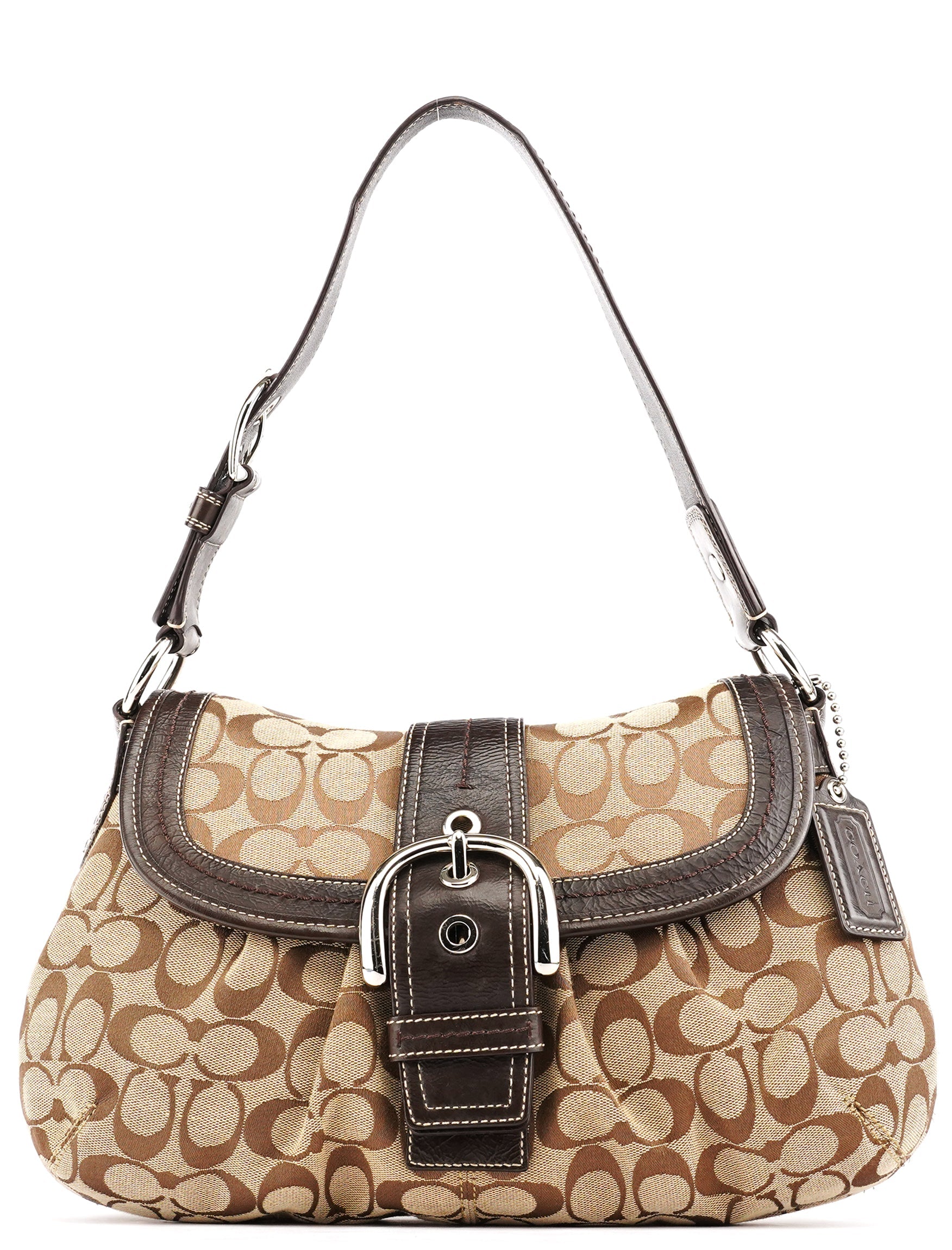 F15203 Beige Signature Soho Shoulder Bag