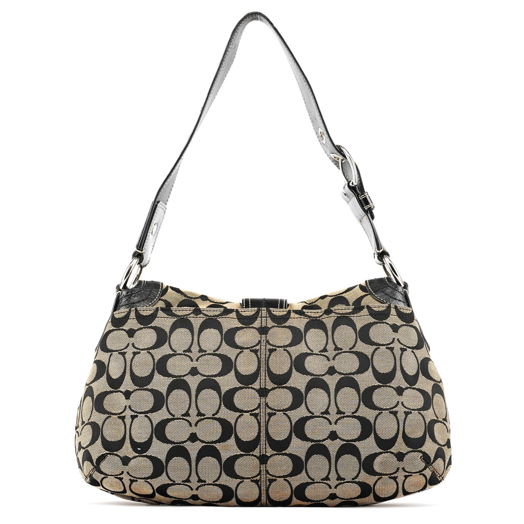 F15203 Grey Black Signature Soho Shoulder Bag