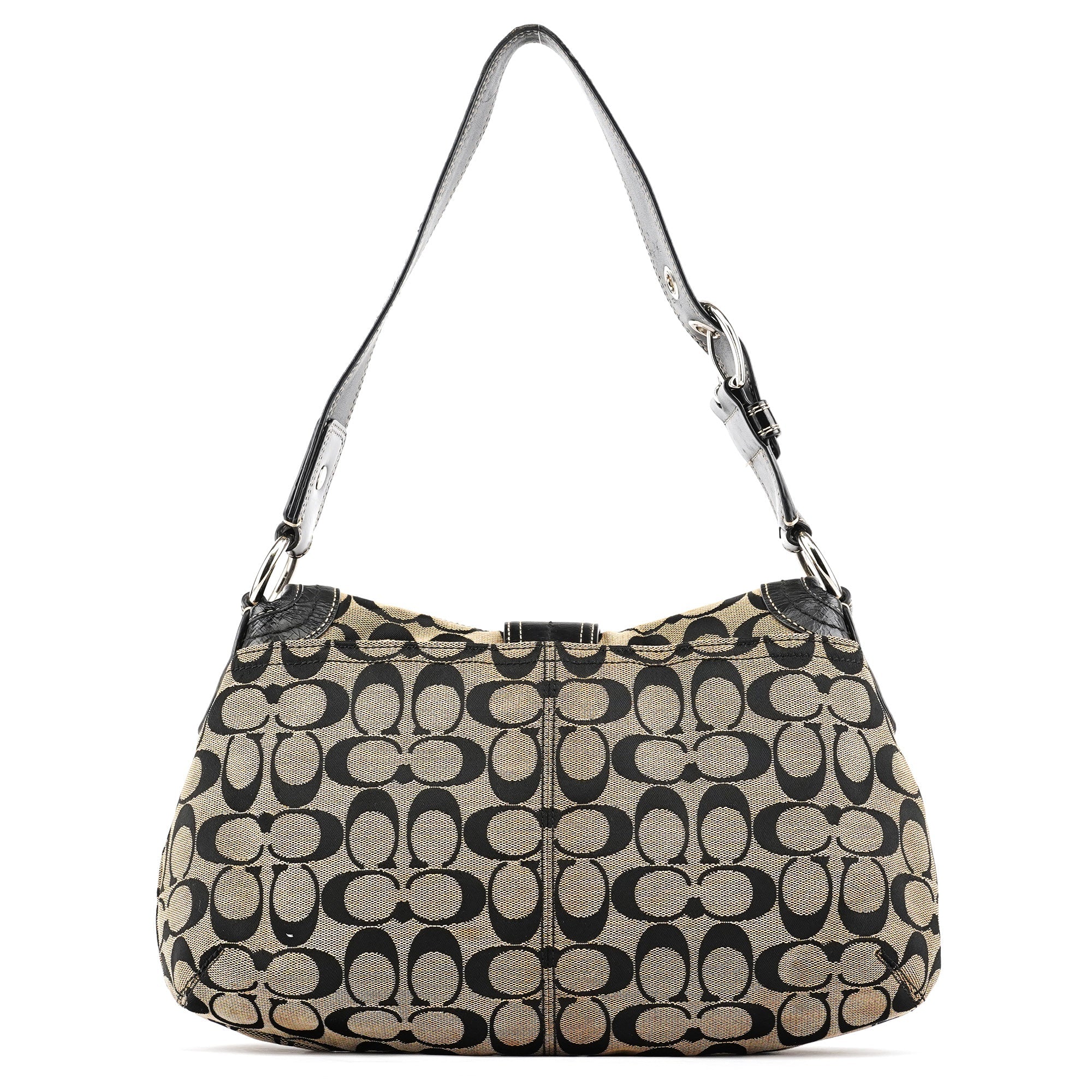 F15203 Grey Black Signature Soho Shoulder Bag