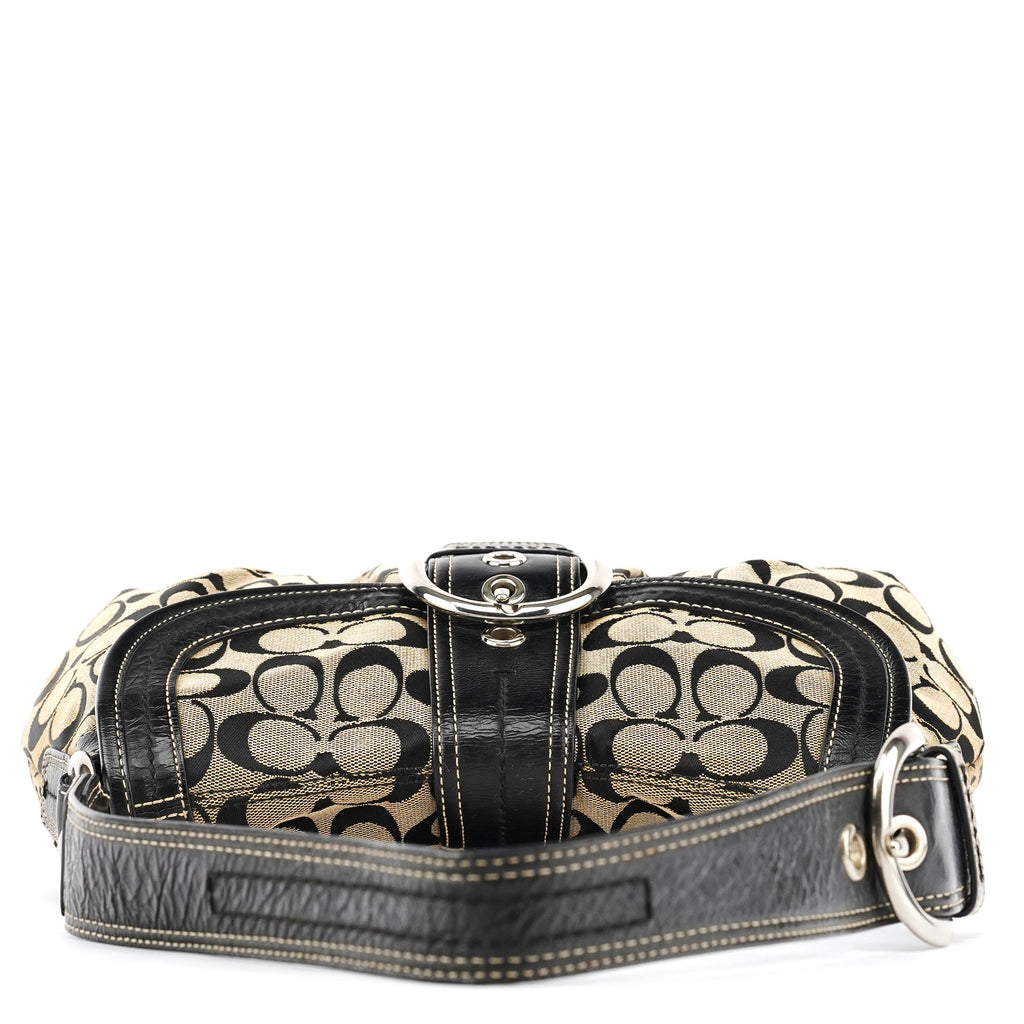 F15203 Grey Black Signature Soho Shoulder Bag