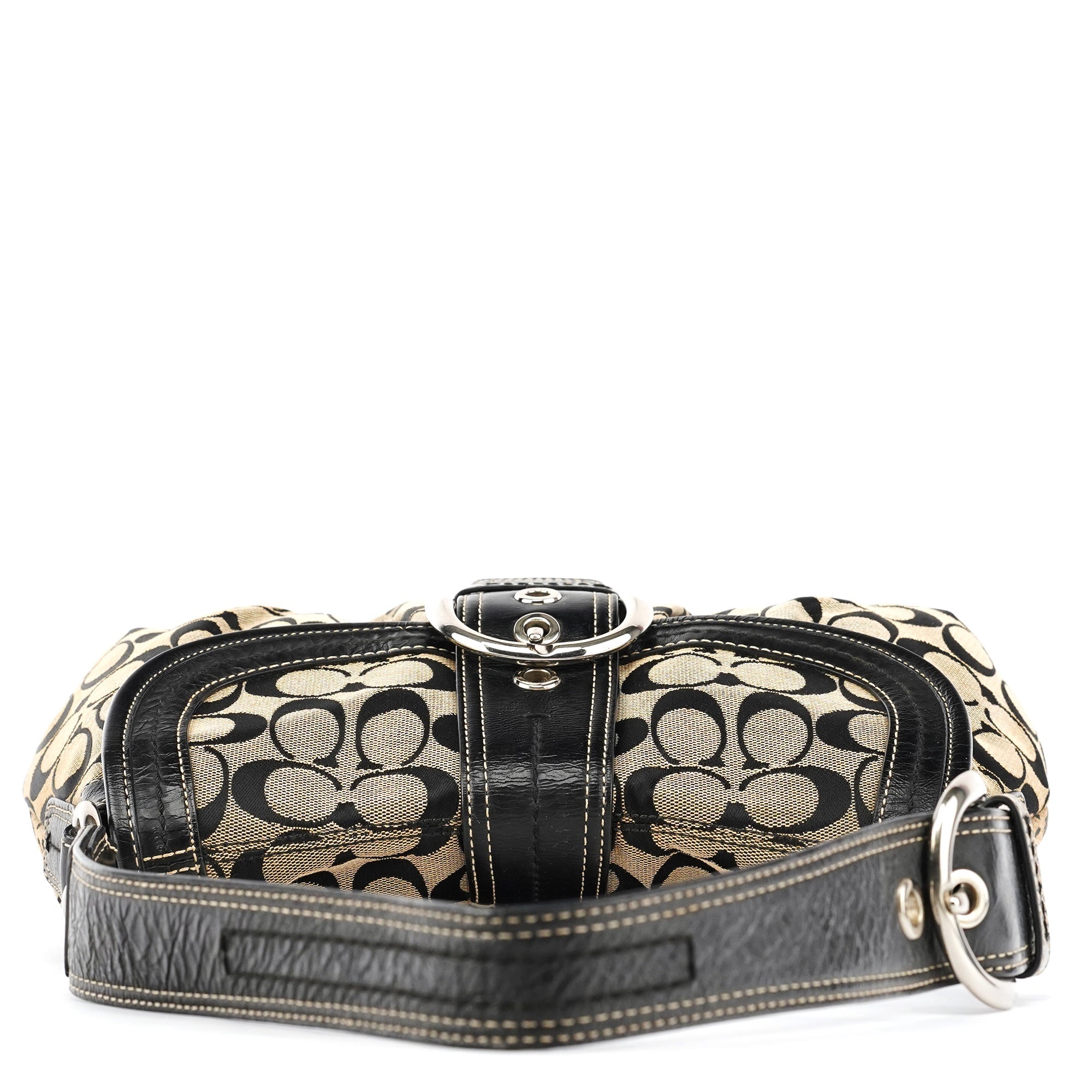 F15203 Grey Black Signature Soho Shoulder Bag