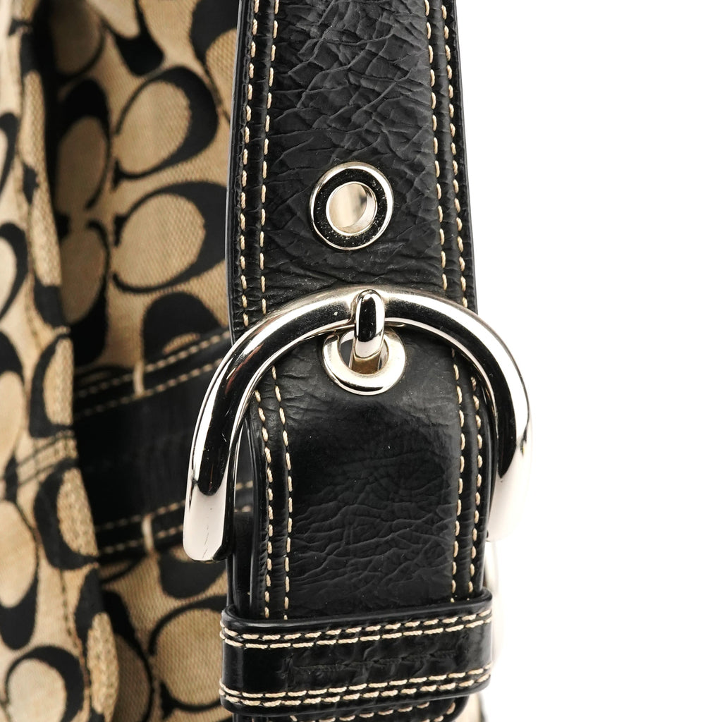 F15203 Grey Black Signature Soho Shoulder Bag