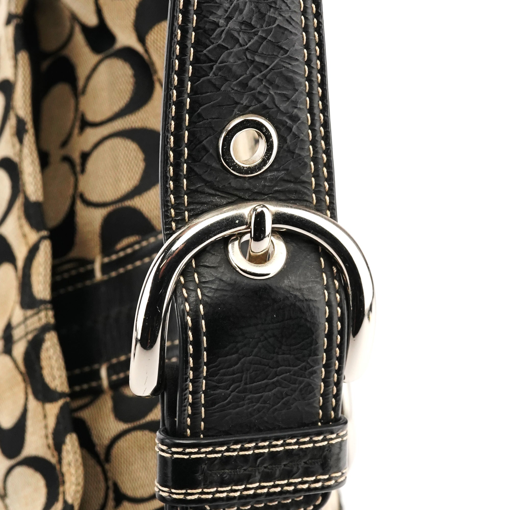 F15203 Grey Black Signature Soho Shoulder Bag