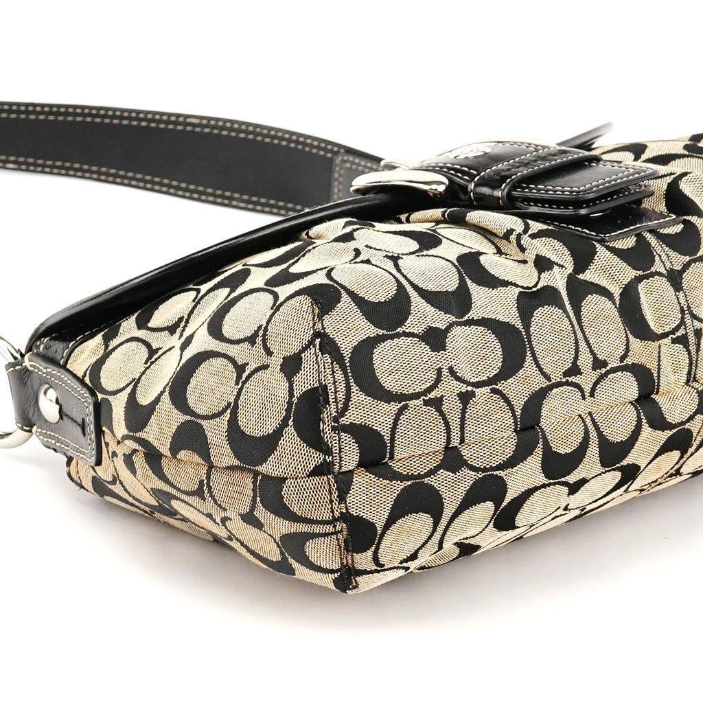 F15203 Grey Black Signature Soho Shoulder Bag