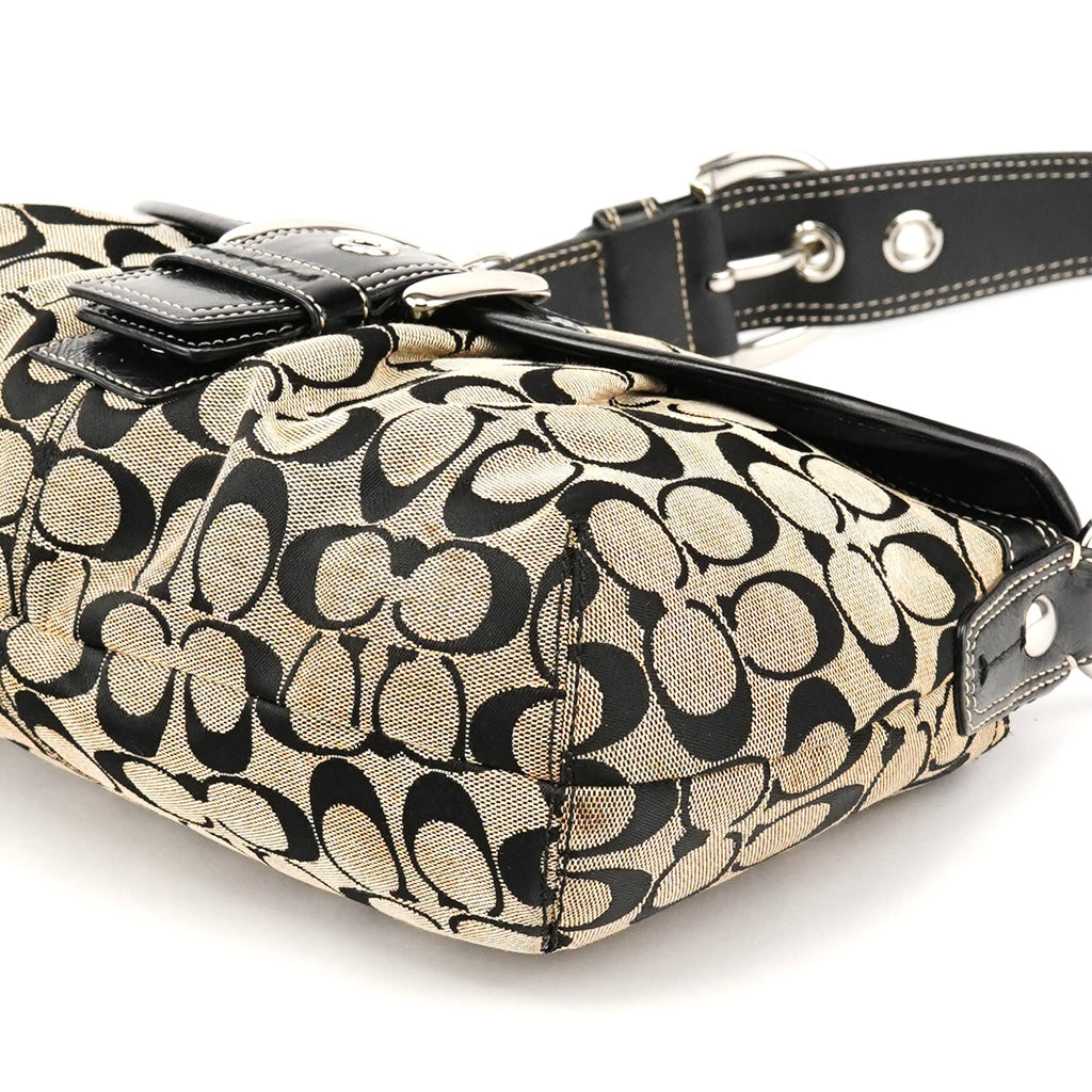 F15203 Grey Black Signature Soho Shoulder Bag