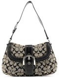 F15203 Grey Black Signature Soho Shoulder Bag