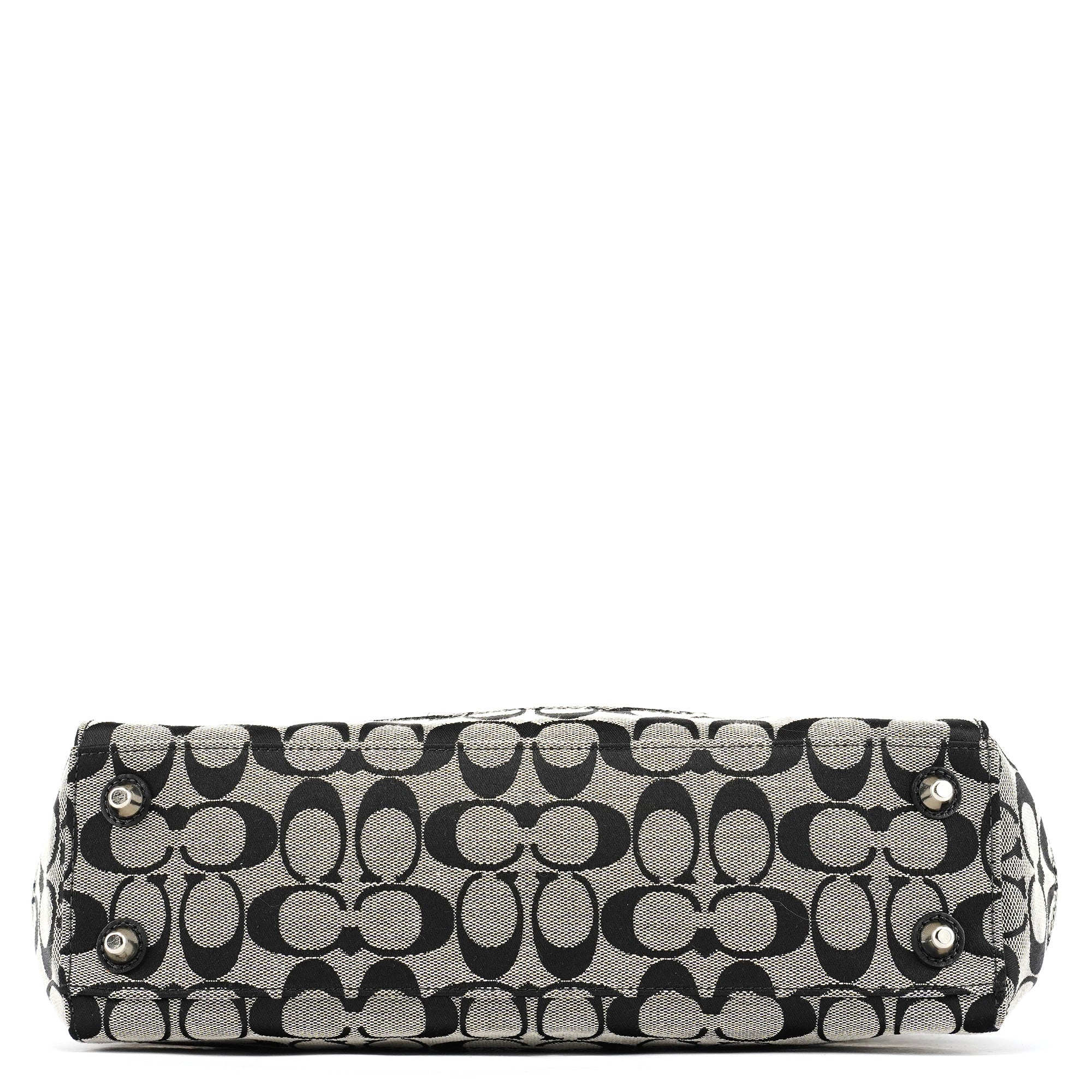 F15665 Grey Black Signature Hamptons Tote Bag
