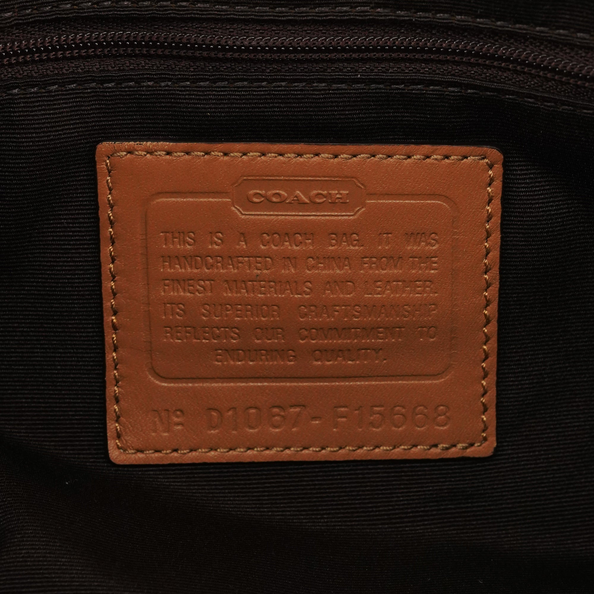 F15668 Beige Signature Soho Shoulder Bag