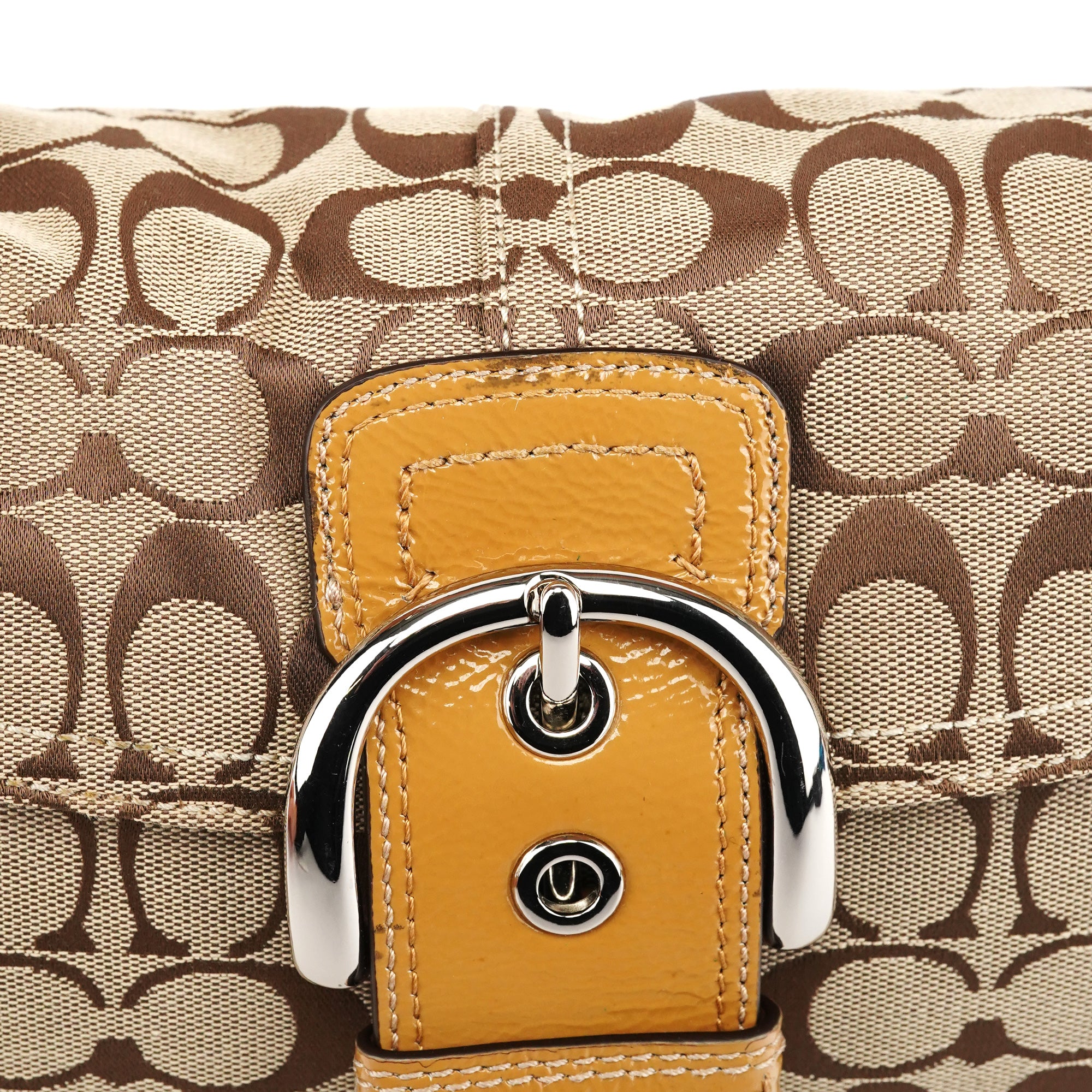 F15668 Beige Signature Soho Shoulder Bag