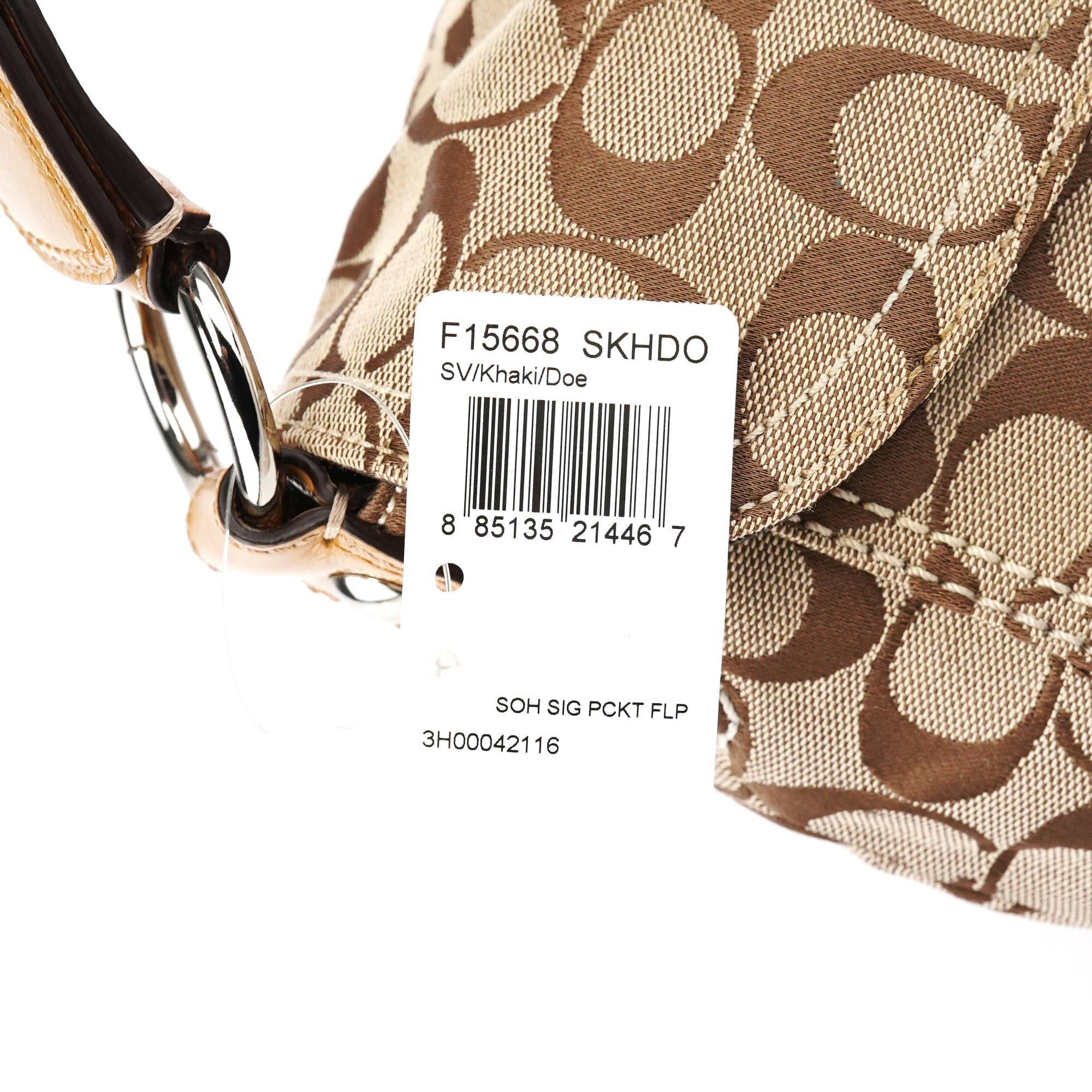 F15668 Beige Signature Soho Shoulder Bag