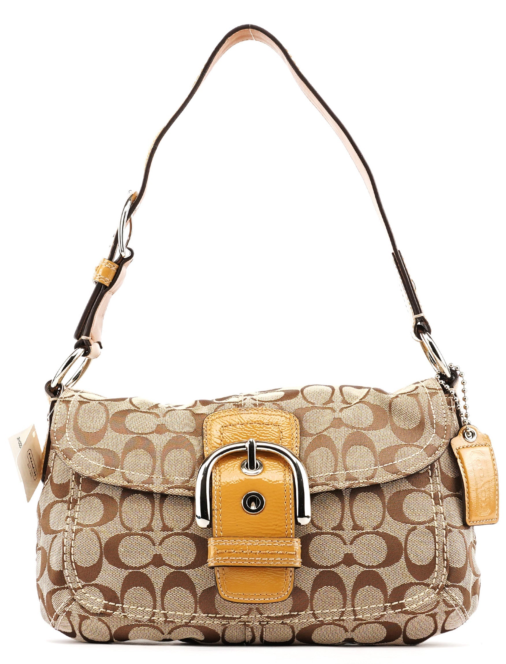F15668 Beige Signature Soho Shoulder Bag
