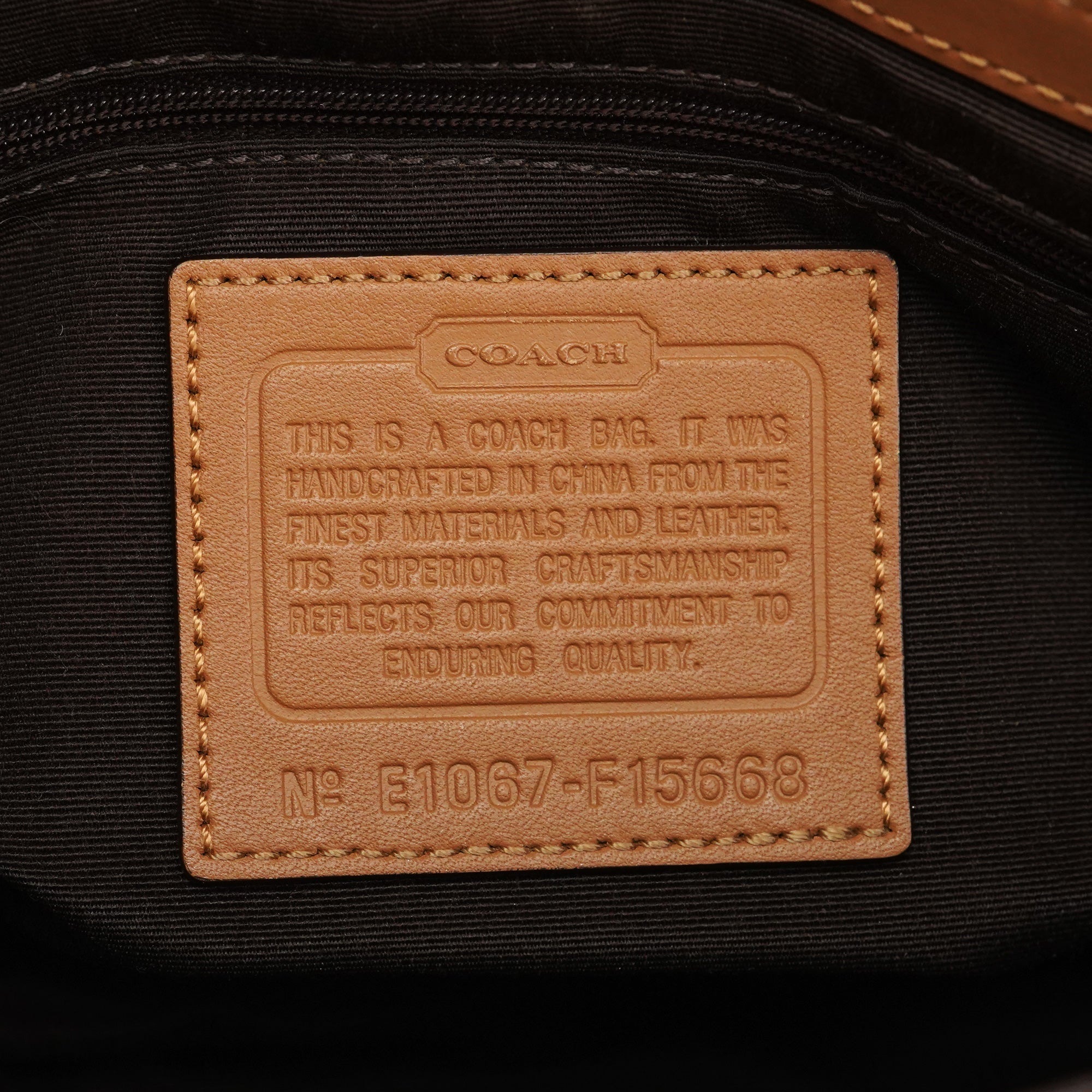 F15668 Beige Signature Soho Shoulder Bag