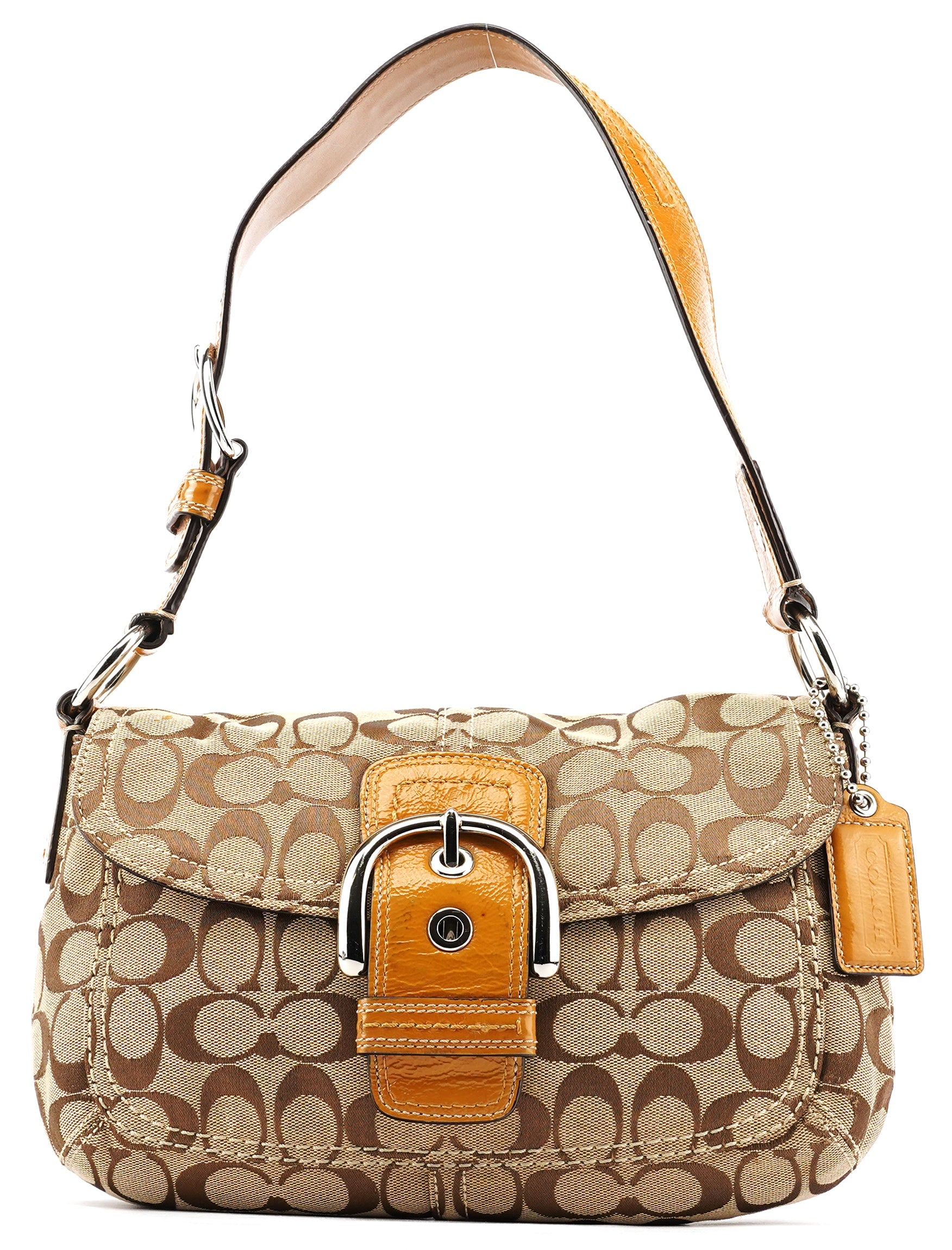 F15668 Beige Signature Soho Shoulder Bag