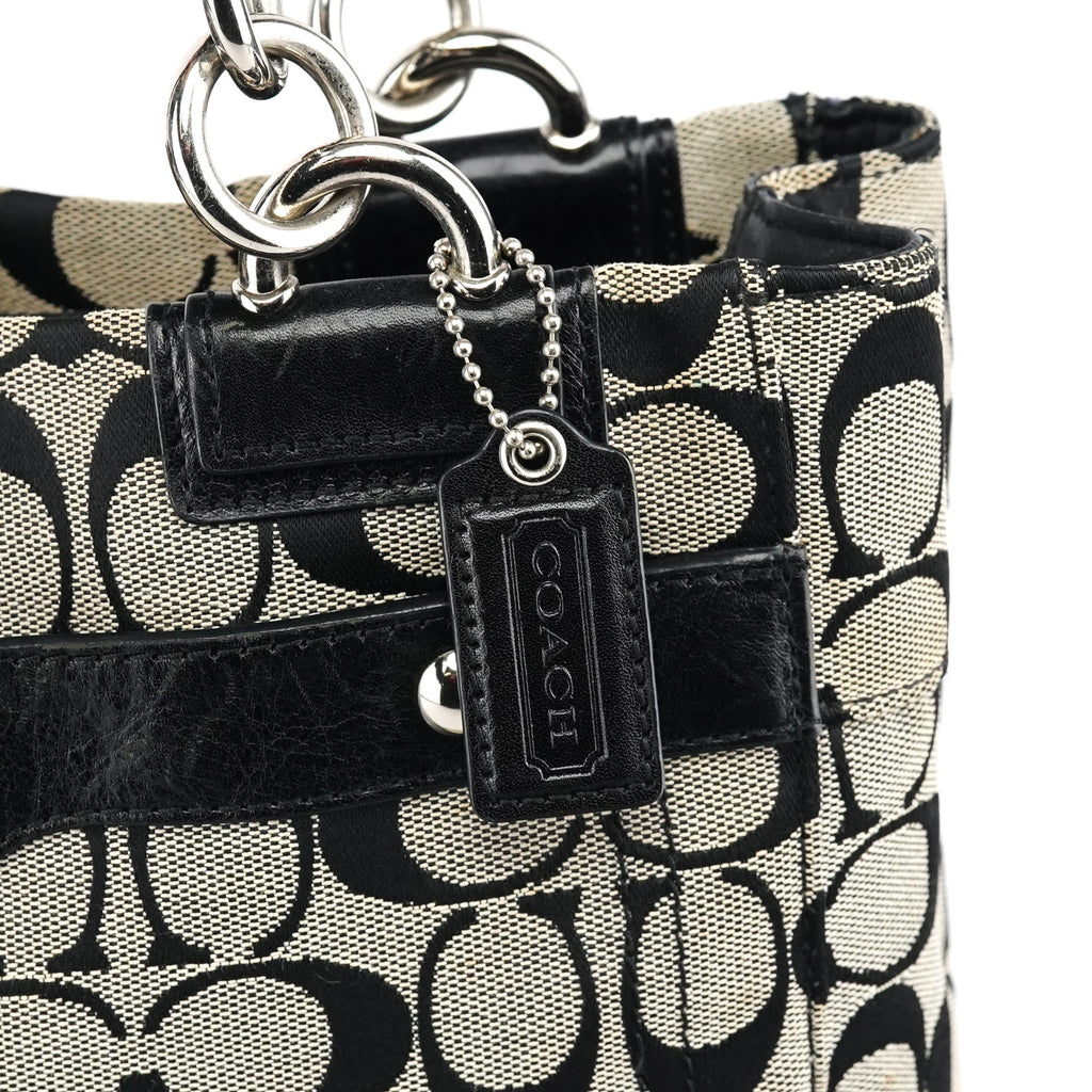F16540 Grey Turnlock Tote Bag