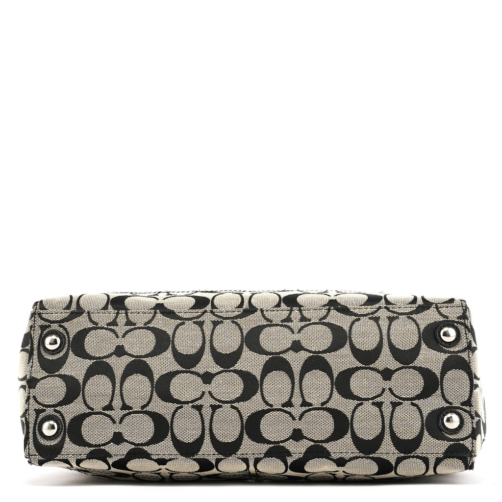 F16540 Grey Turnlock Tote Bag