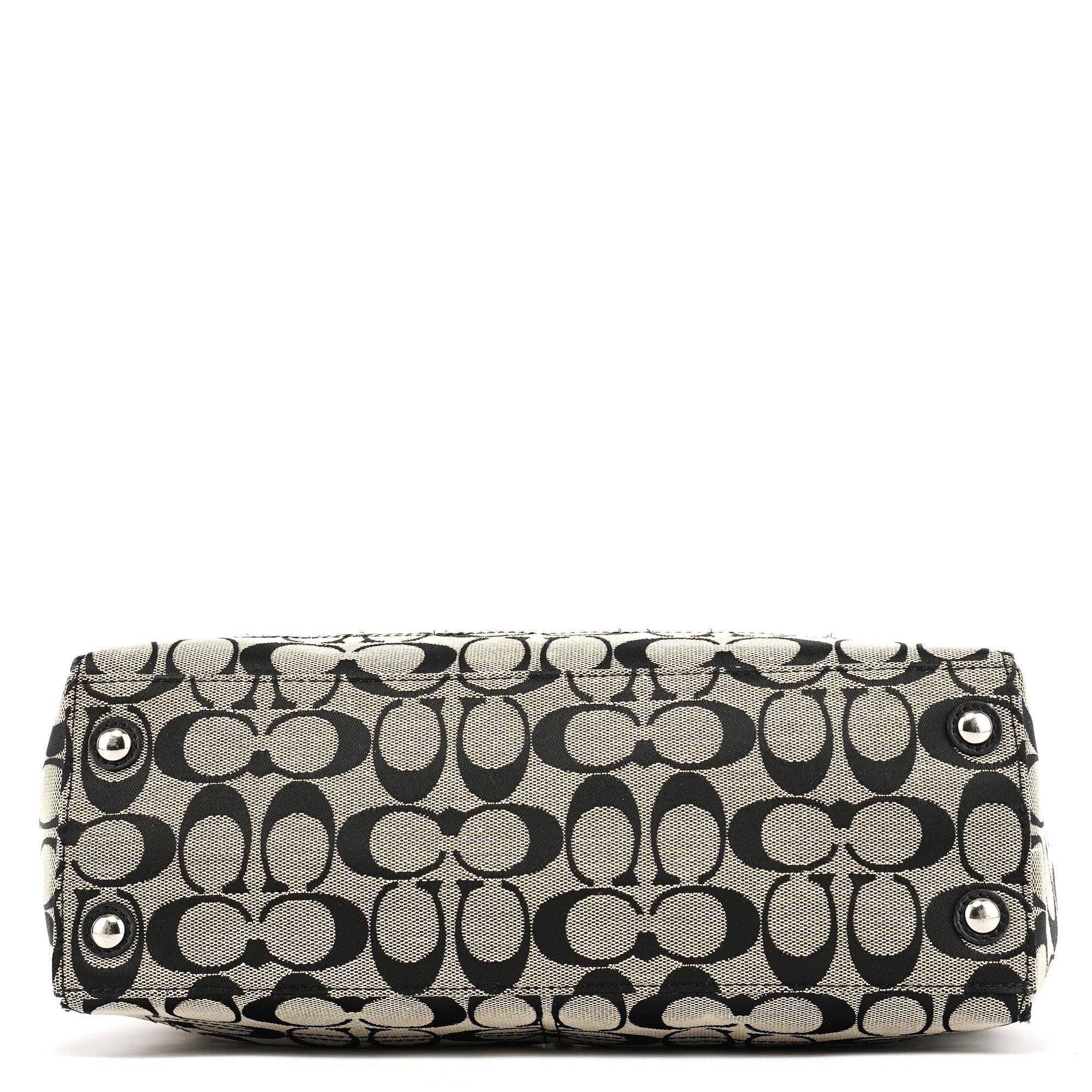F16540 Grey Turnlock Tote Bag