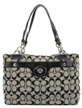 F16540 Grey Turnlock Tote Bag