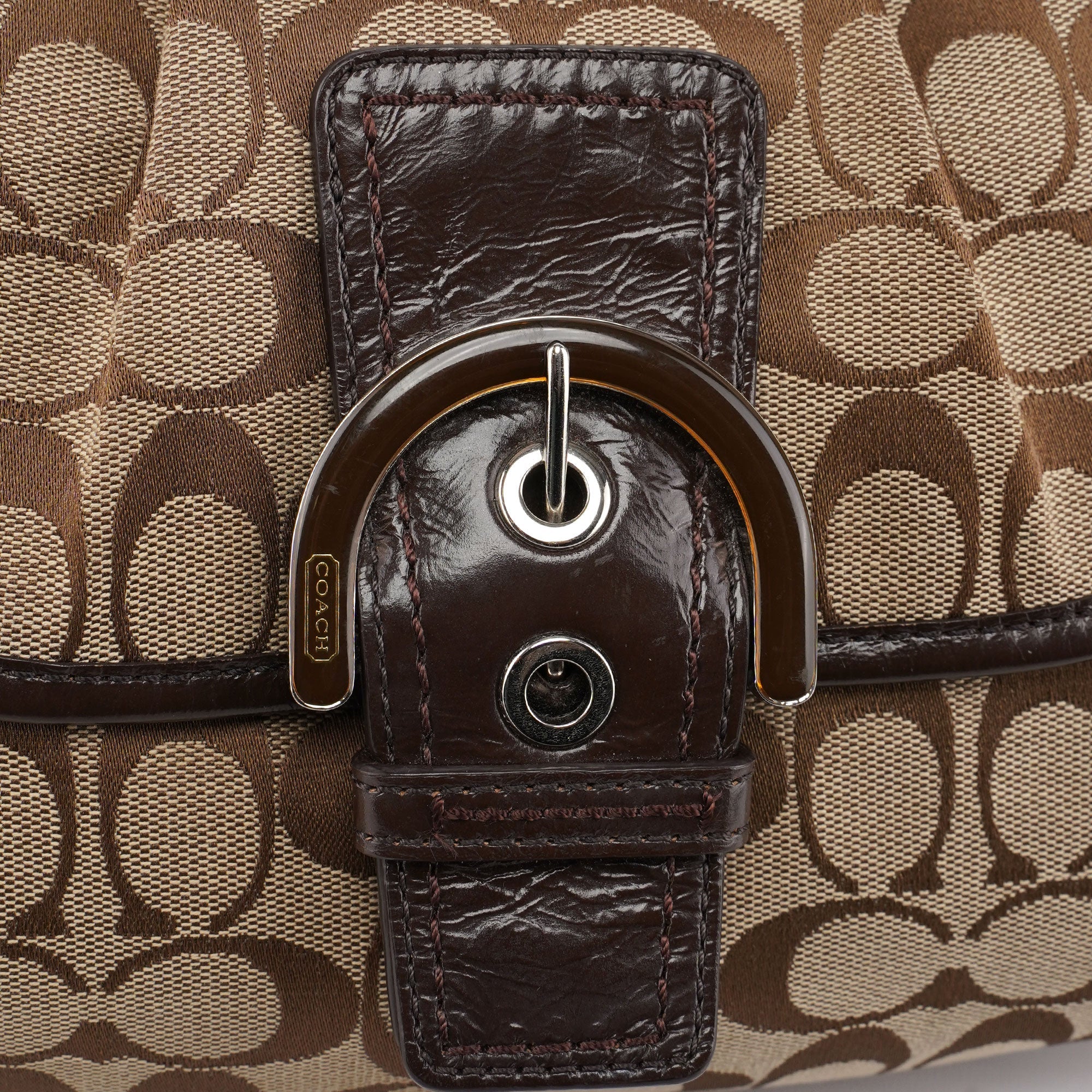 F17093 Beige Signature C Soho Shoulder Bag