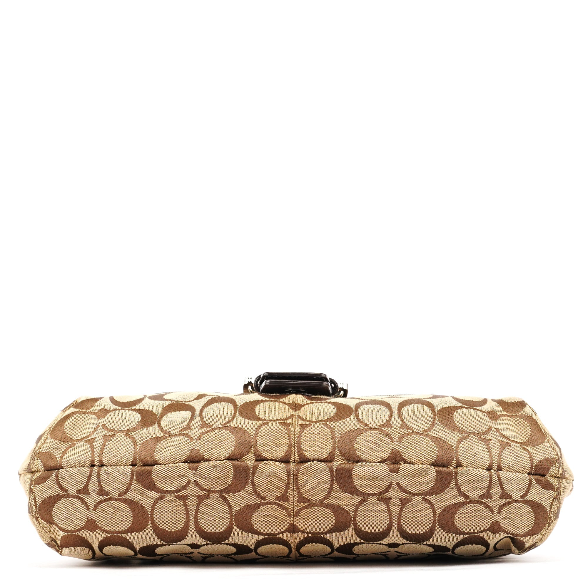 F17093 Brown Signature Shoulder Bag