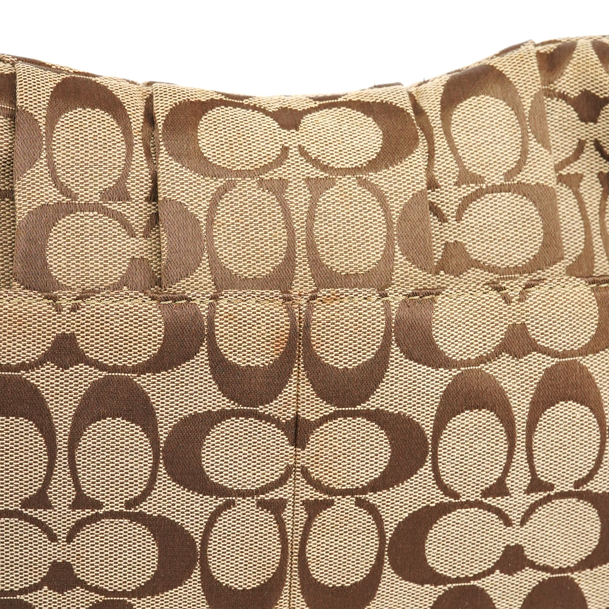 F17093 Brown Signature Shoulder Bag