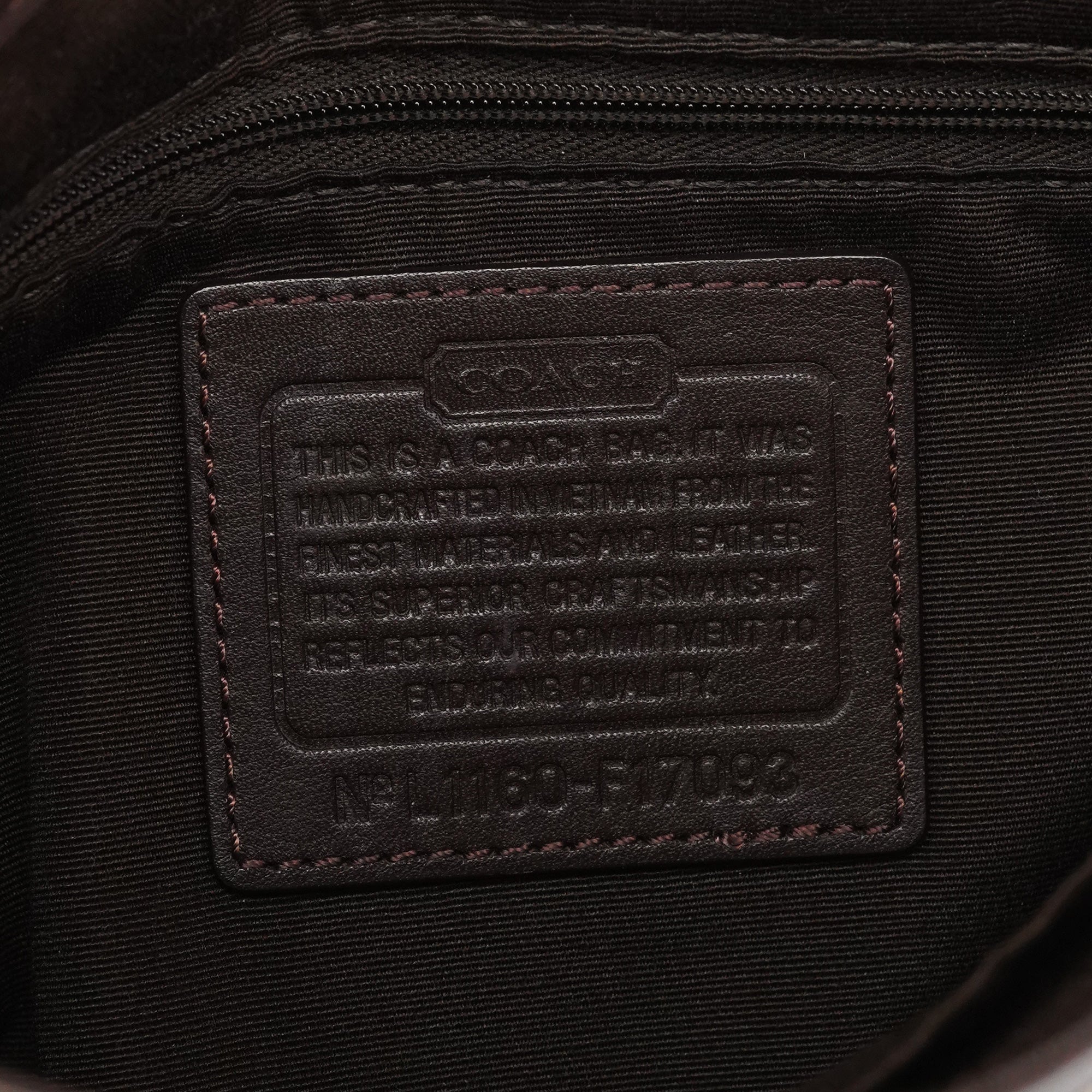F17093 Brown Signature Shoulder Bag