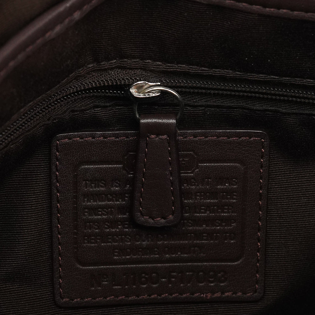 F17093 Brown Signature Shoulder Bag