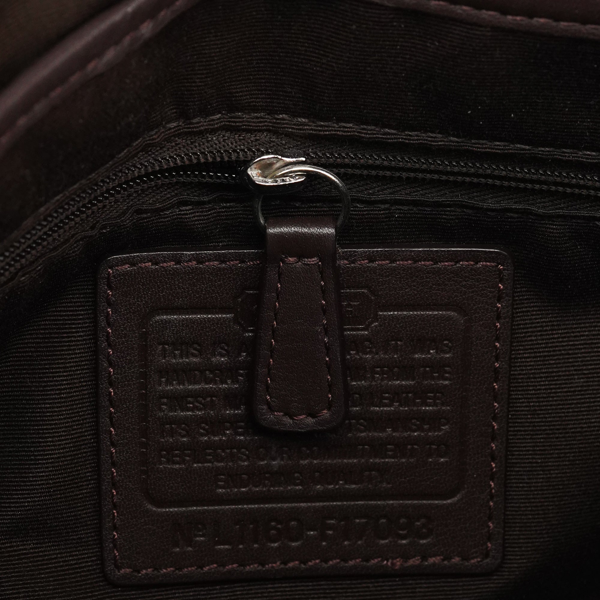 F17093 Brown Signature Shoulder Bag