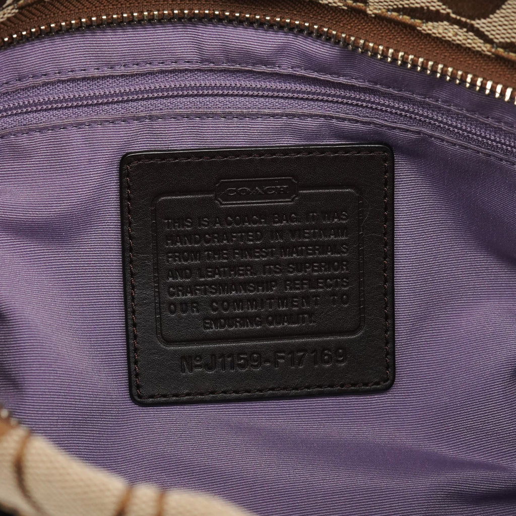 F17169 Beige Brown Signature Soho 2-Way Bag