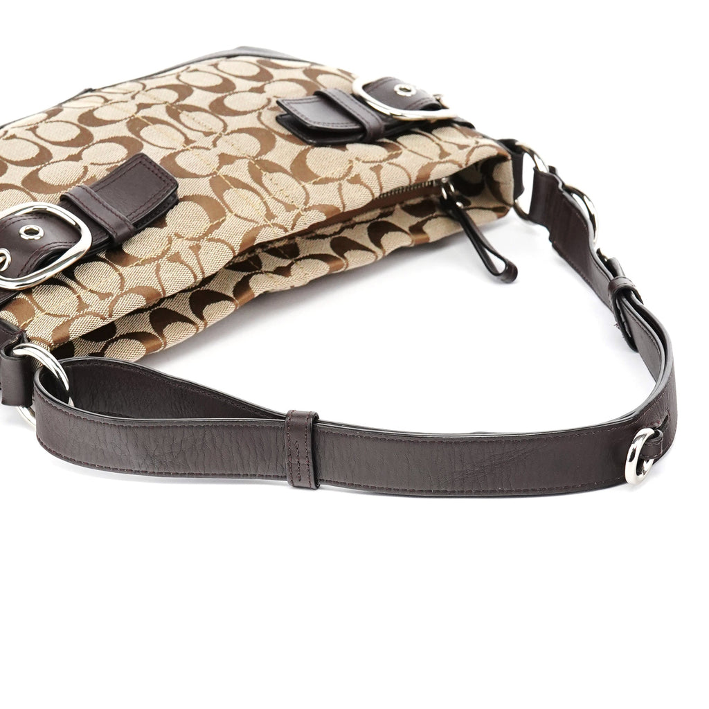F17169 Beige Brown Signature Soho 2-Way Bag