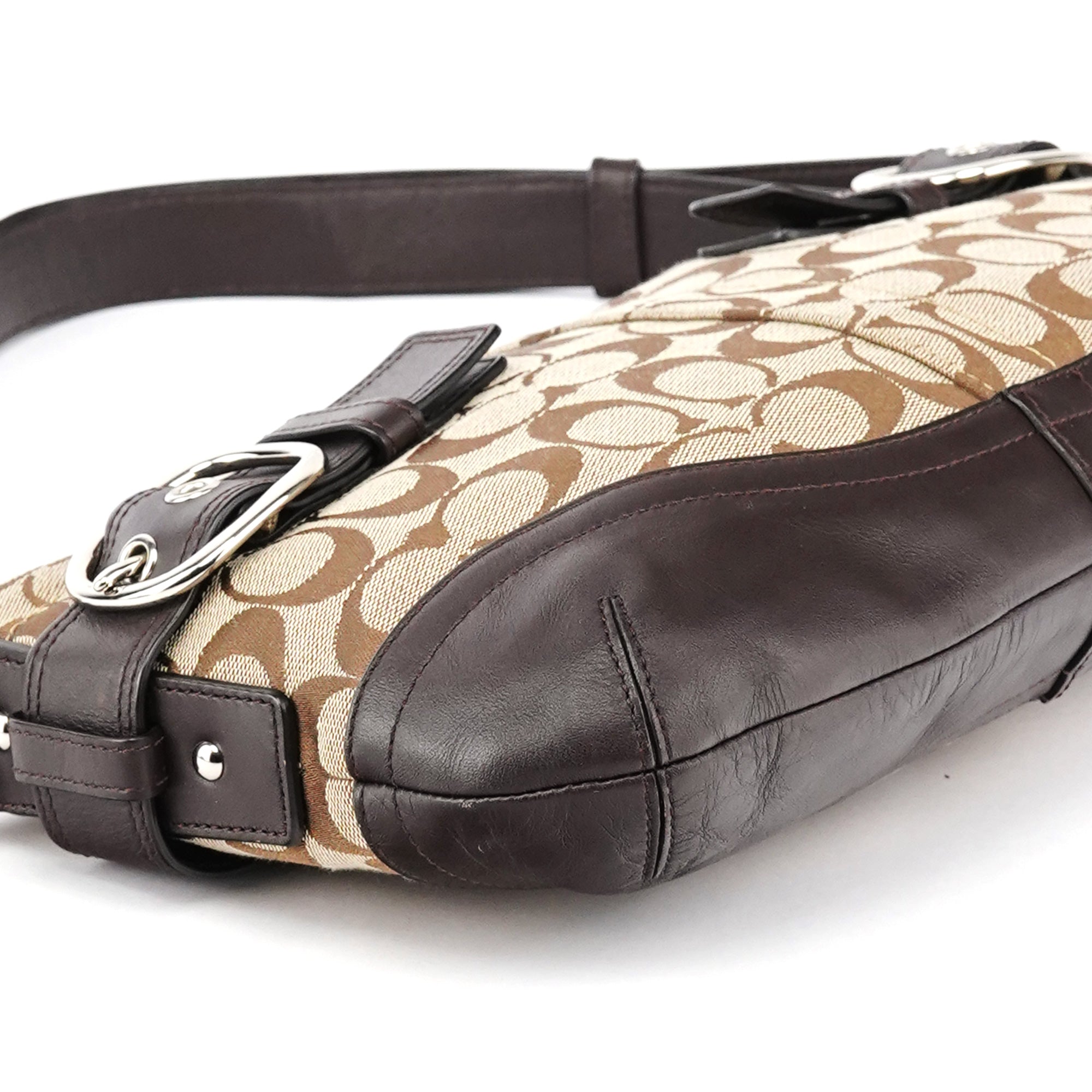 F17169 Beige Brown Signature Soho 2-Way Bag