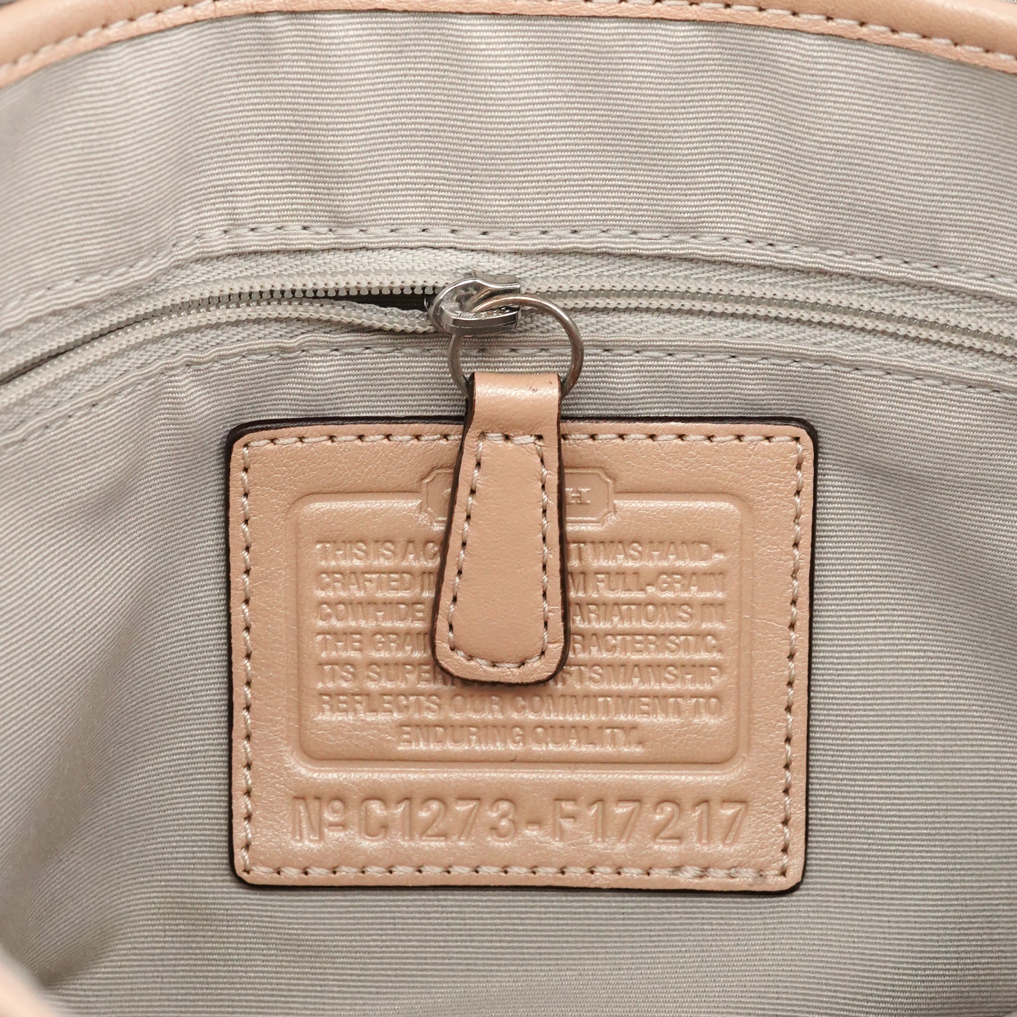 F17217 Beige Leather Soho Shoulder Bag