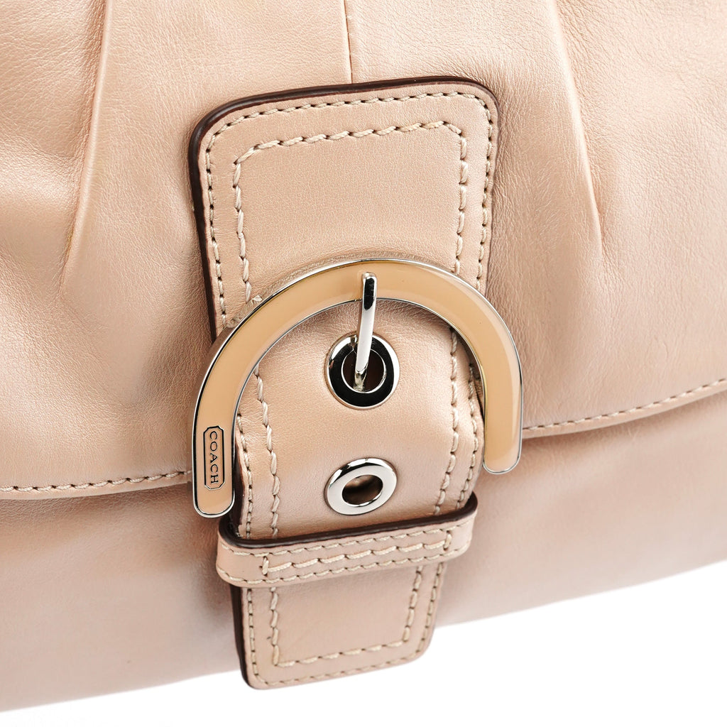 F17217 Beige Leather Soho Shoulder Bag
