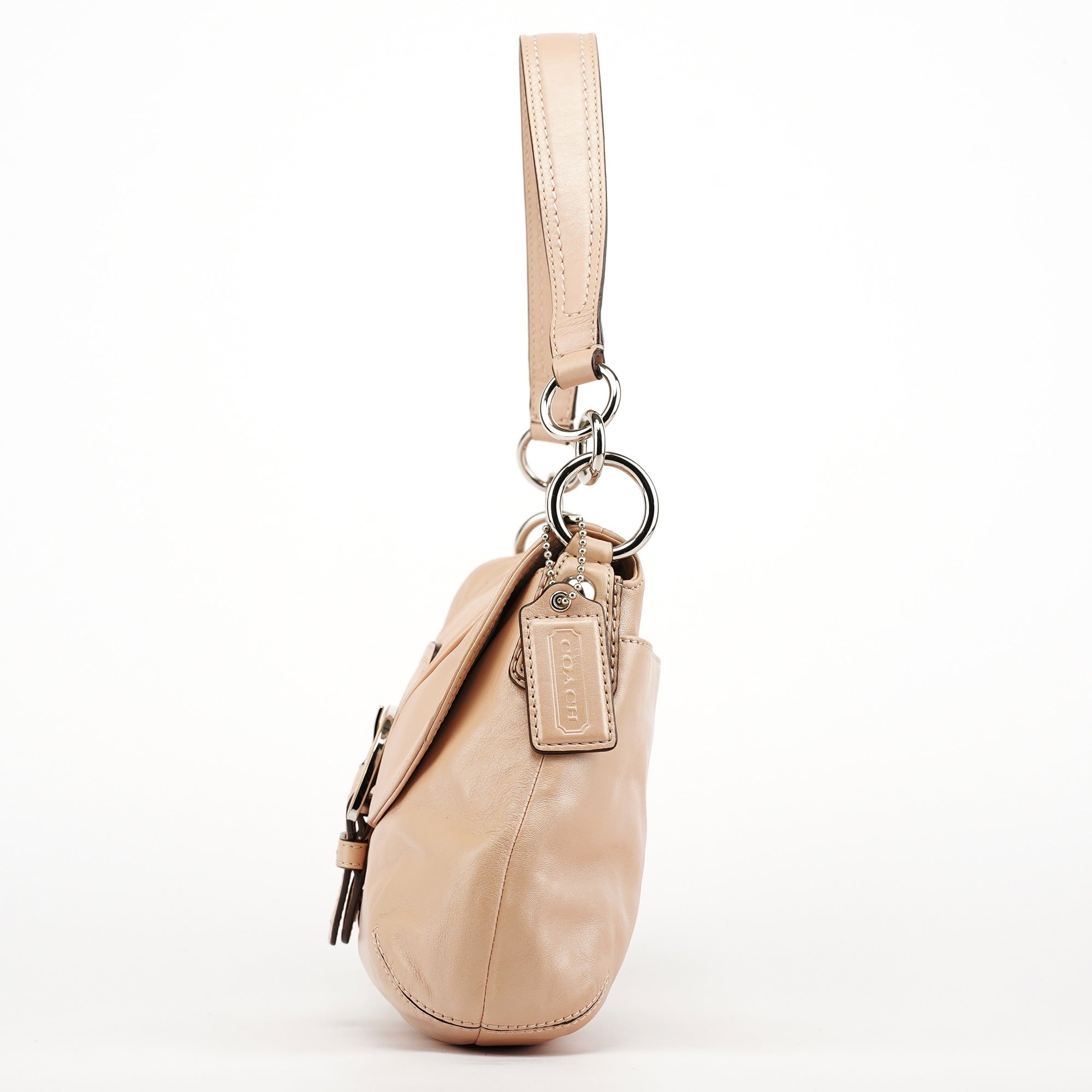 F17217 Beige Leather Soho Shoulder Bag