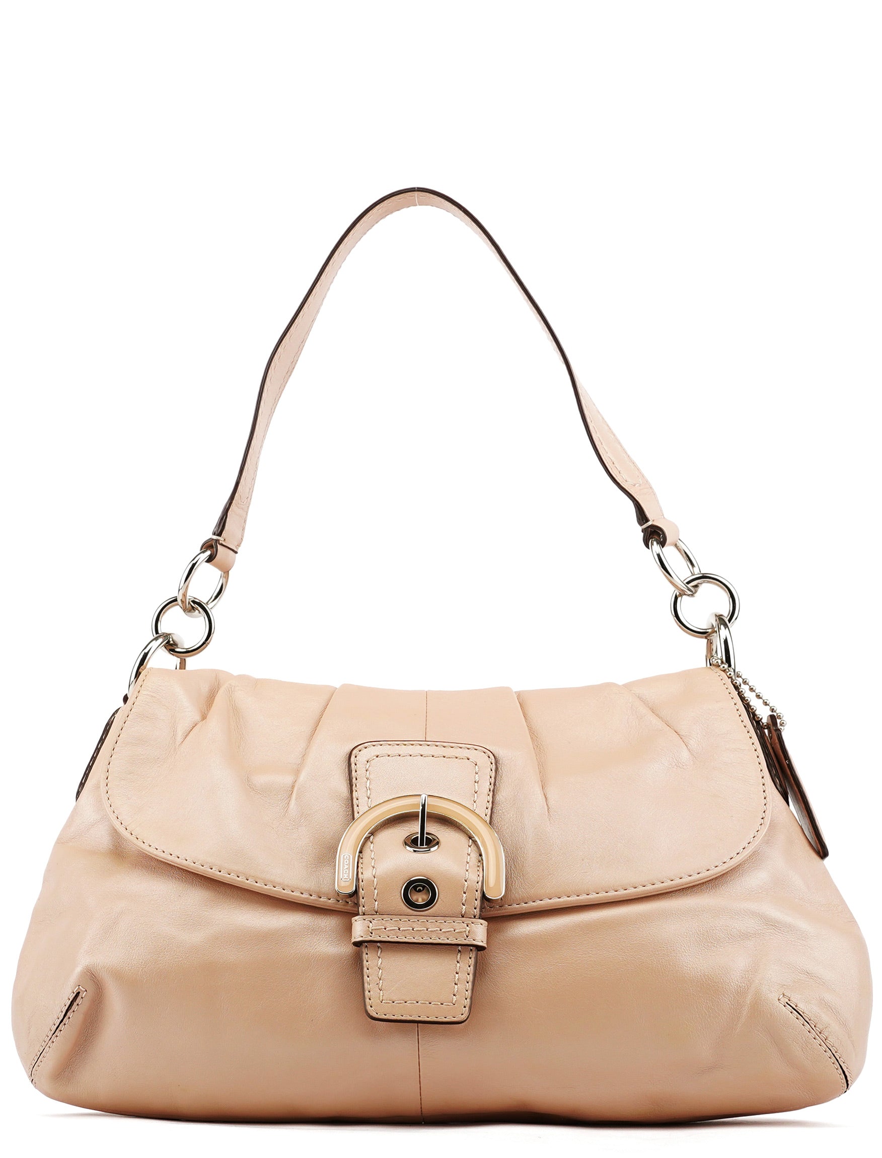 F17217 Beige Leather Soho Shoulder Bag