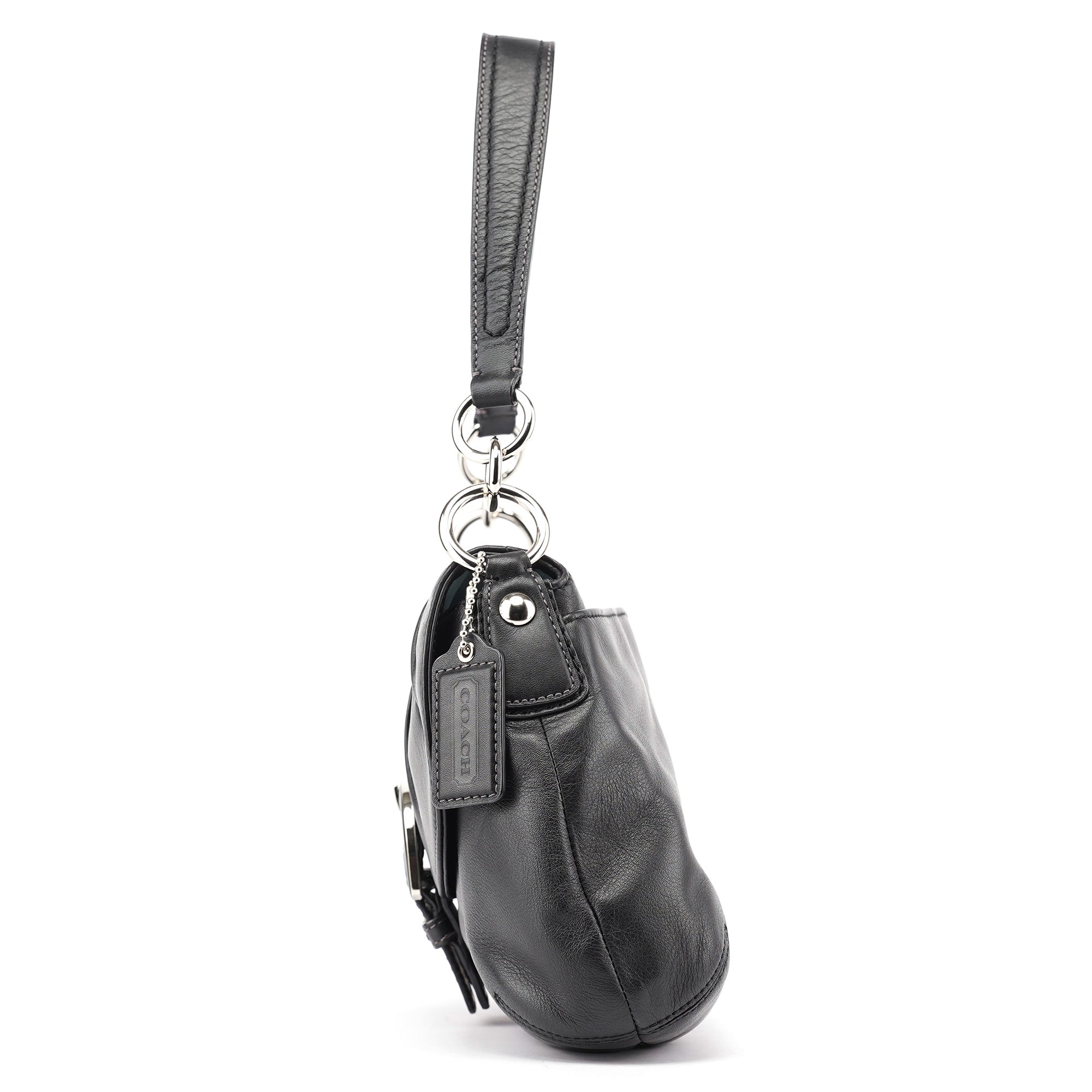 F17217 Black Leather Soho Shoulder Bag