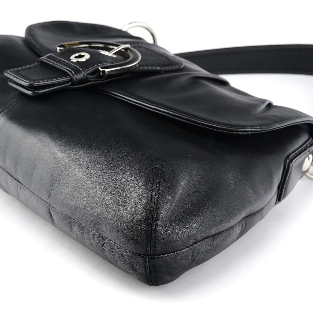 F17217 Black Leather Soho Shoulder Bag