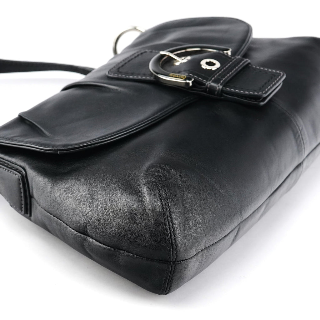 F17217 Black Leather Soho Shoulder Bag