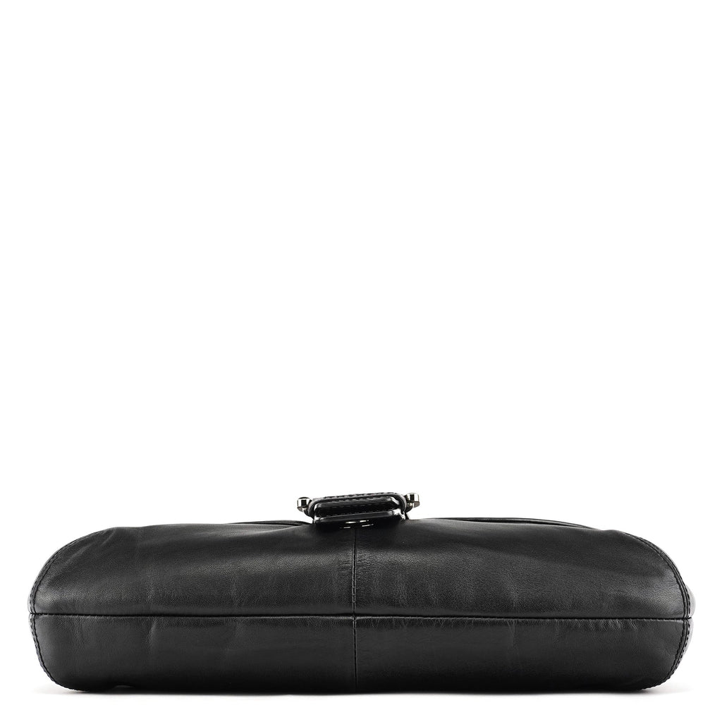 F17217 Black Leather Soho Shoulder Bag