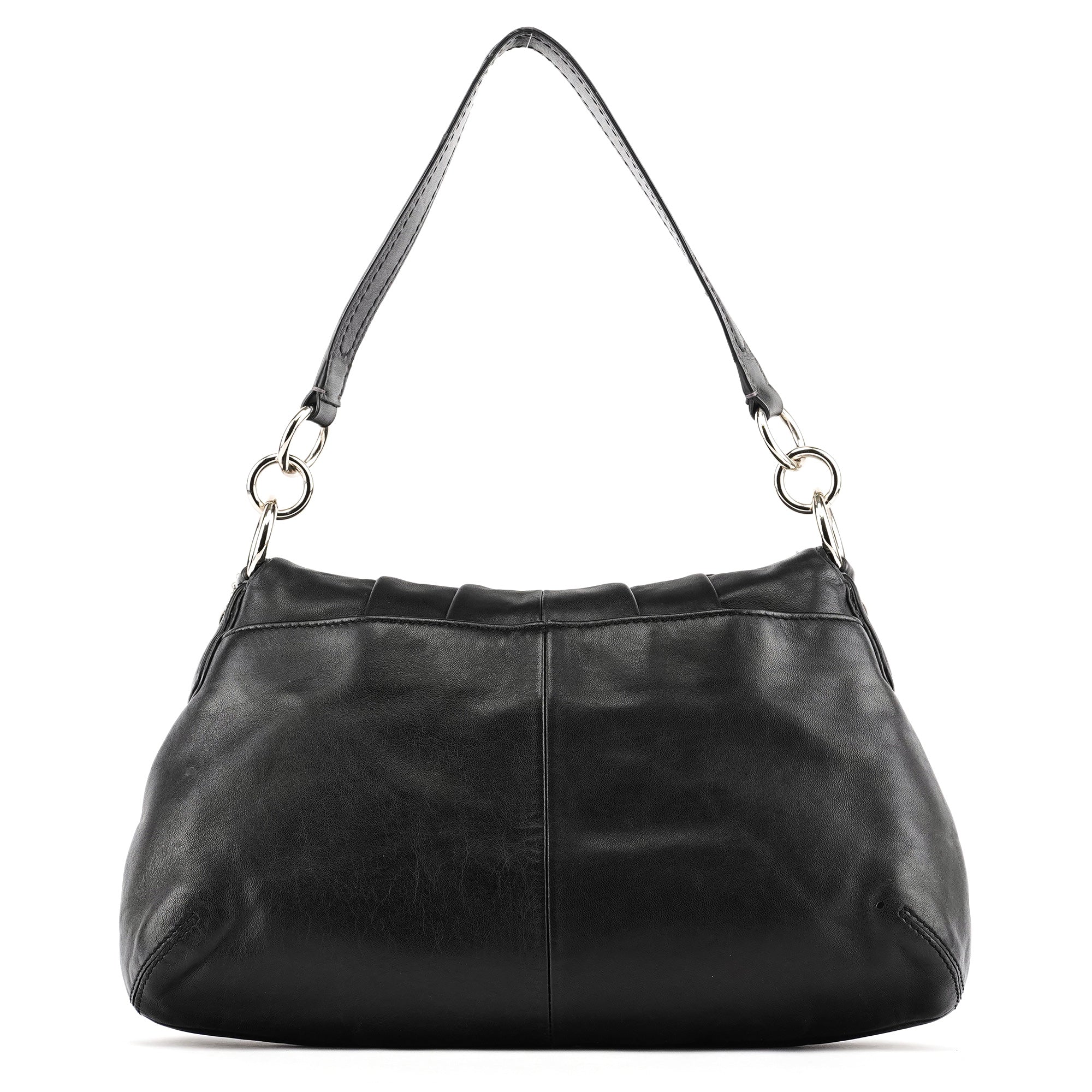 F17217 Black Leather Soho Shoulder Bag