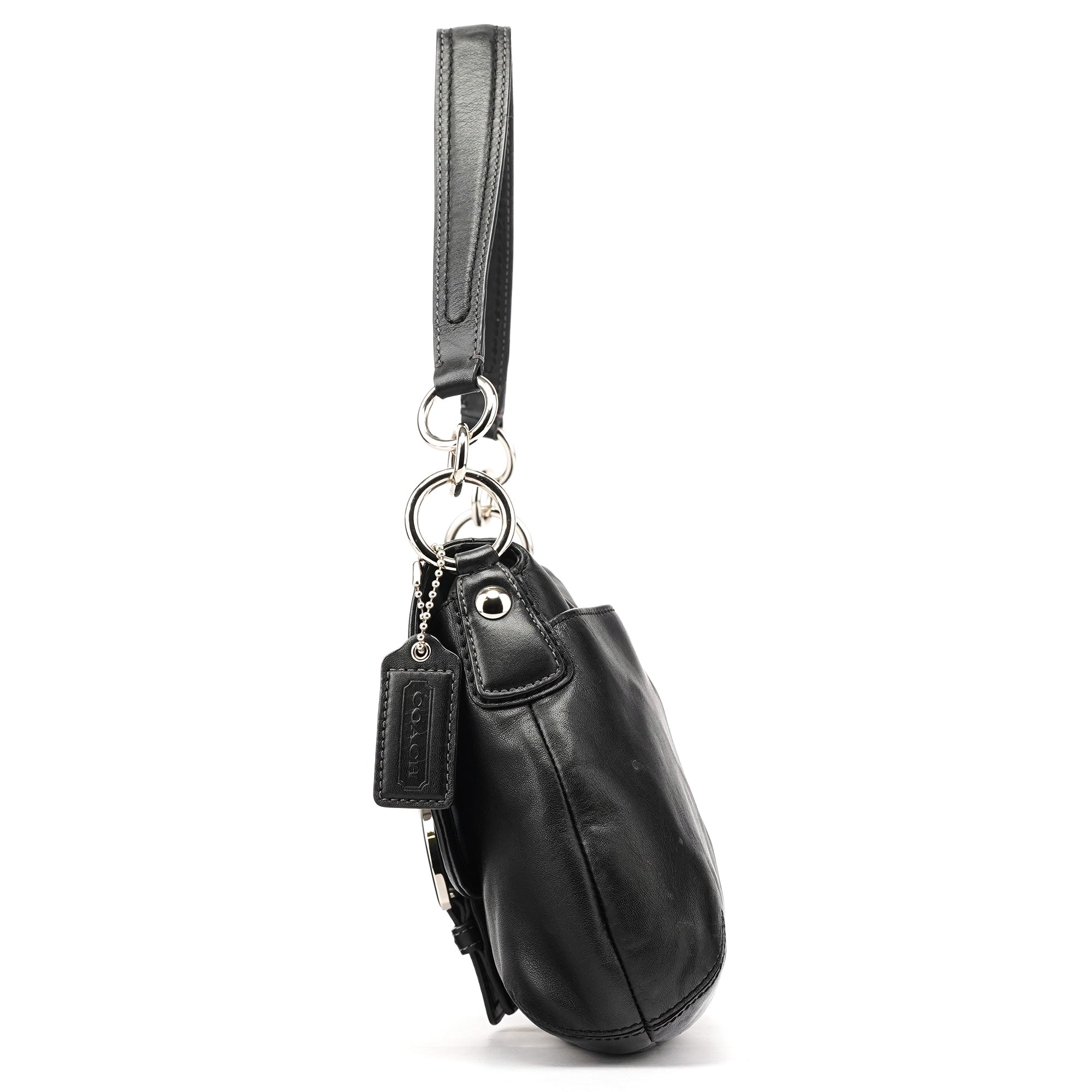 F17217 Black Leather Soho Shoulder Bag